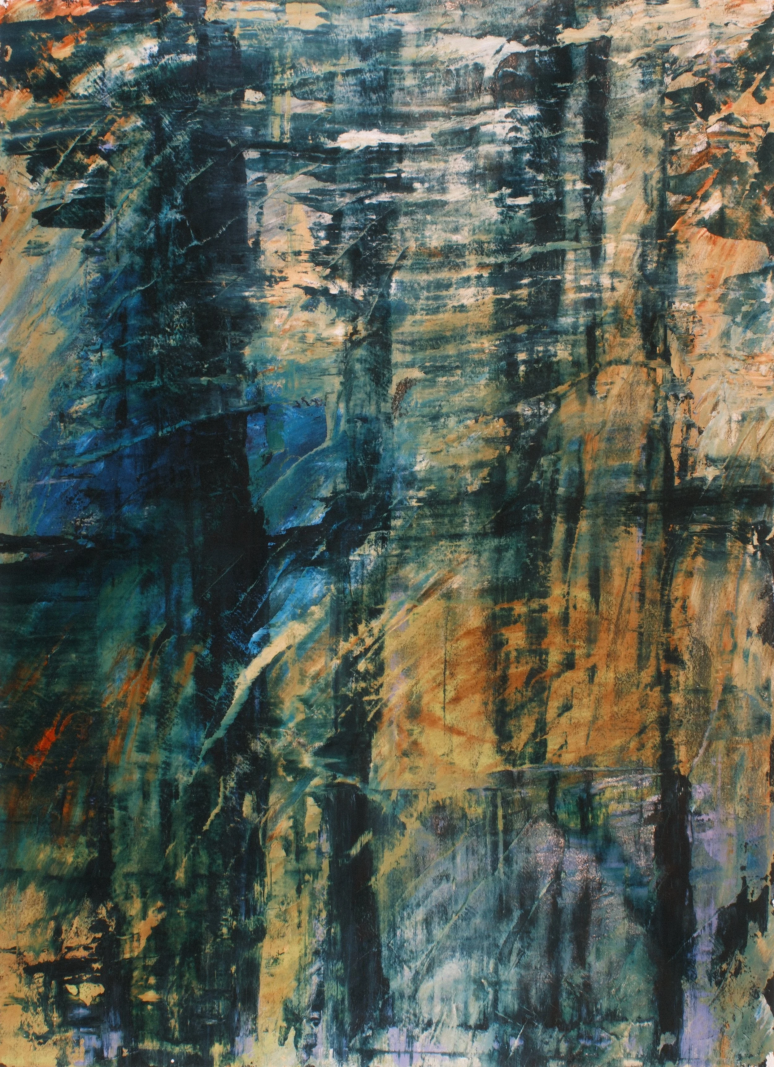   Water 6   2023, Oil On Paper  30 x 22 in  #JS-2023-0010 