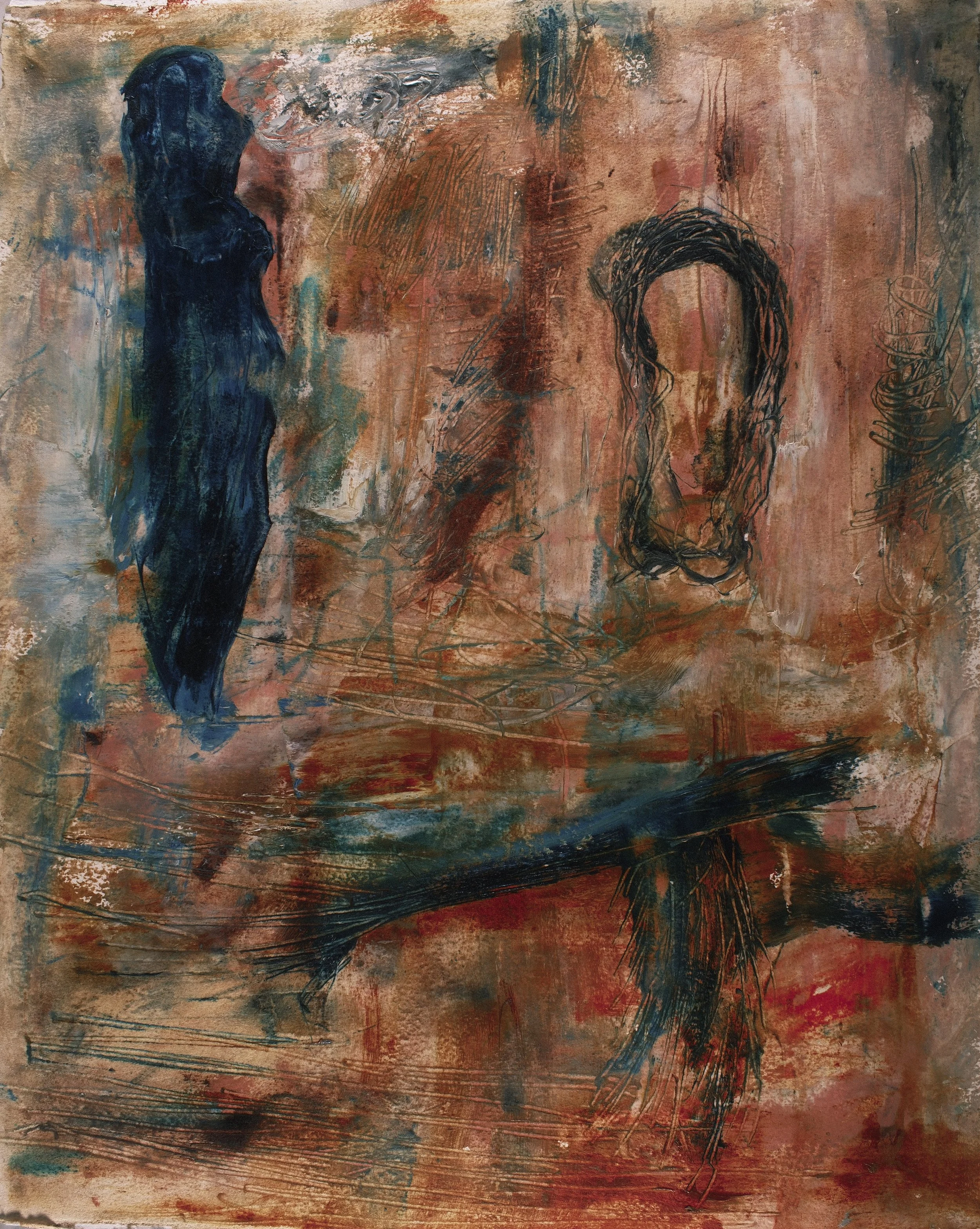   Moral Injuries 4150   2018, Oil On Paper  20.5 x 16 in  #JS-2018-0064 