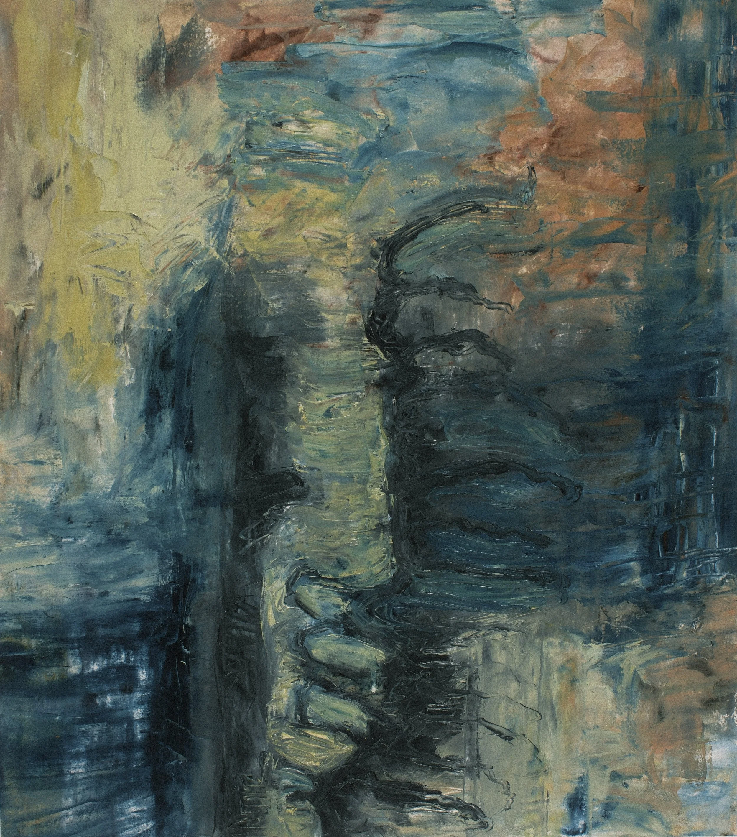   Vertebrae   2018, Oil On Paper  30 x 22 in  #JS-2018-0082 