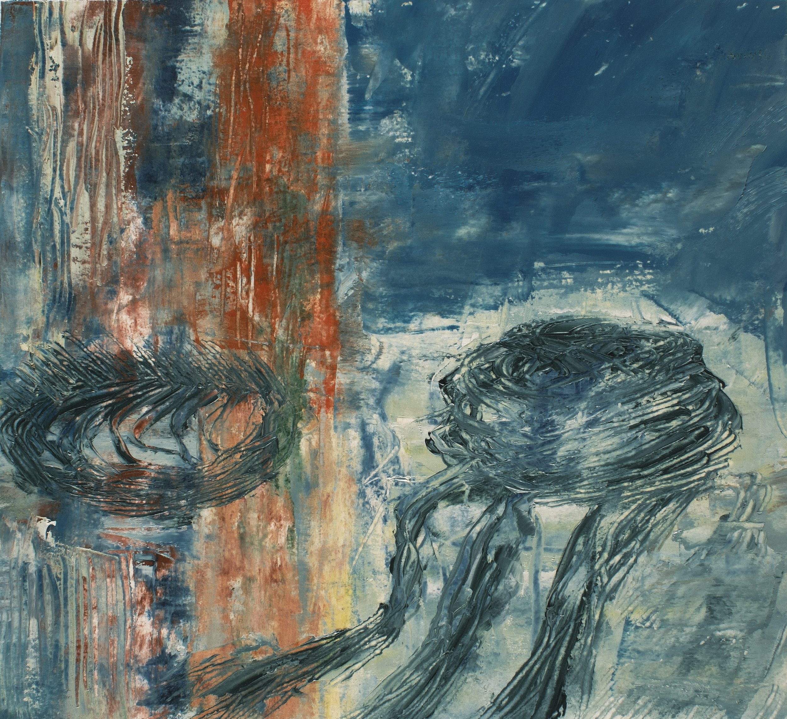   Moral Injuries 4502   2019, Oil On Paper  12 x 13 in  #JS-2019-0019 