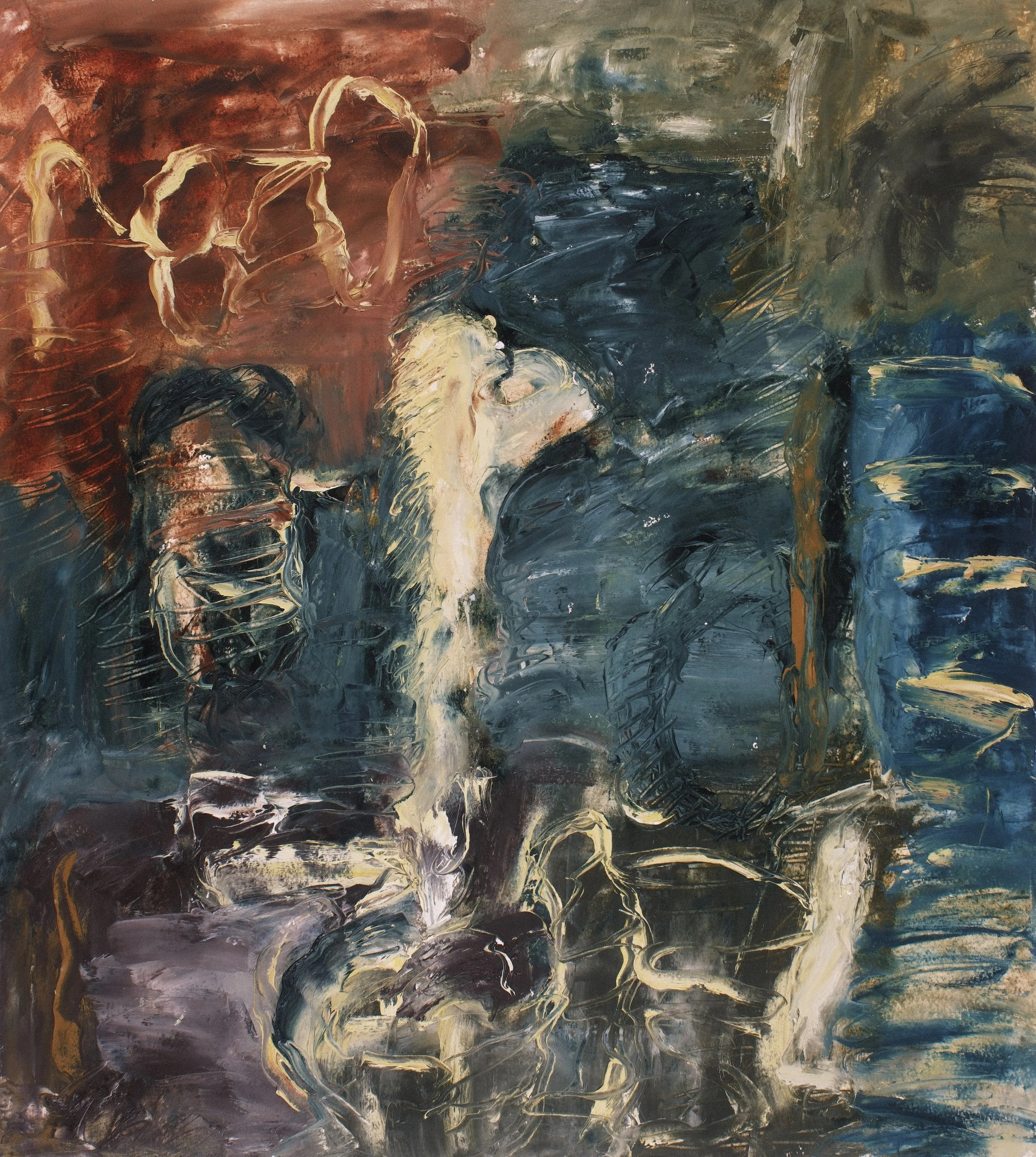   Moral Injuries 4524   2021, Oil On Paper  30 x 22 in  #JS-2021-0055 