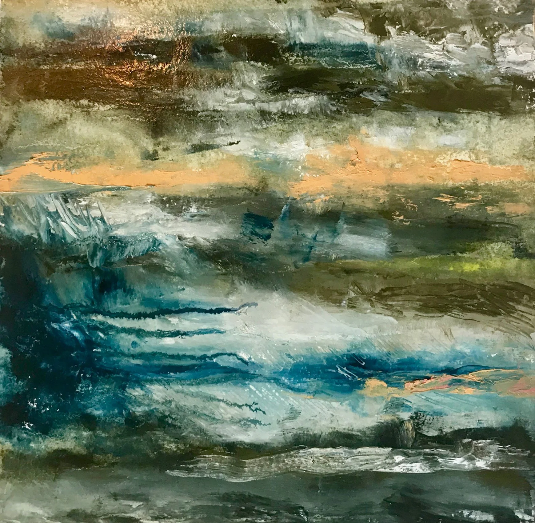   Moral Injuries 3242   2018, Oil On Paper  11 x 11.25 in  #JS-2018-0005 