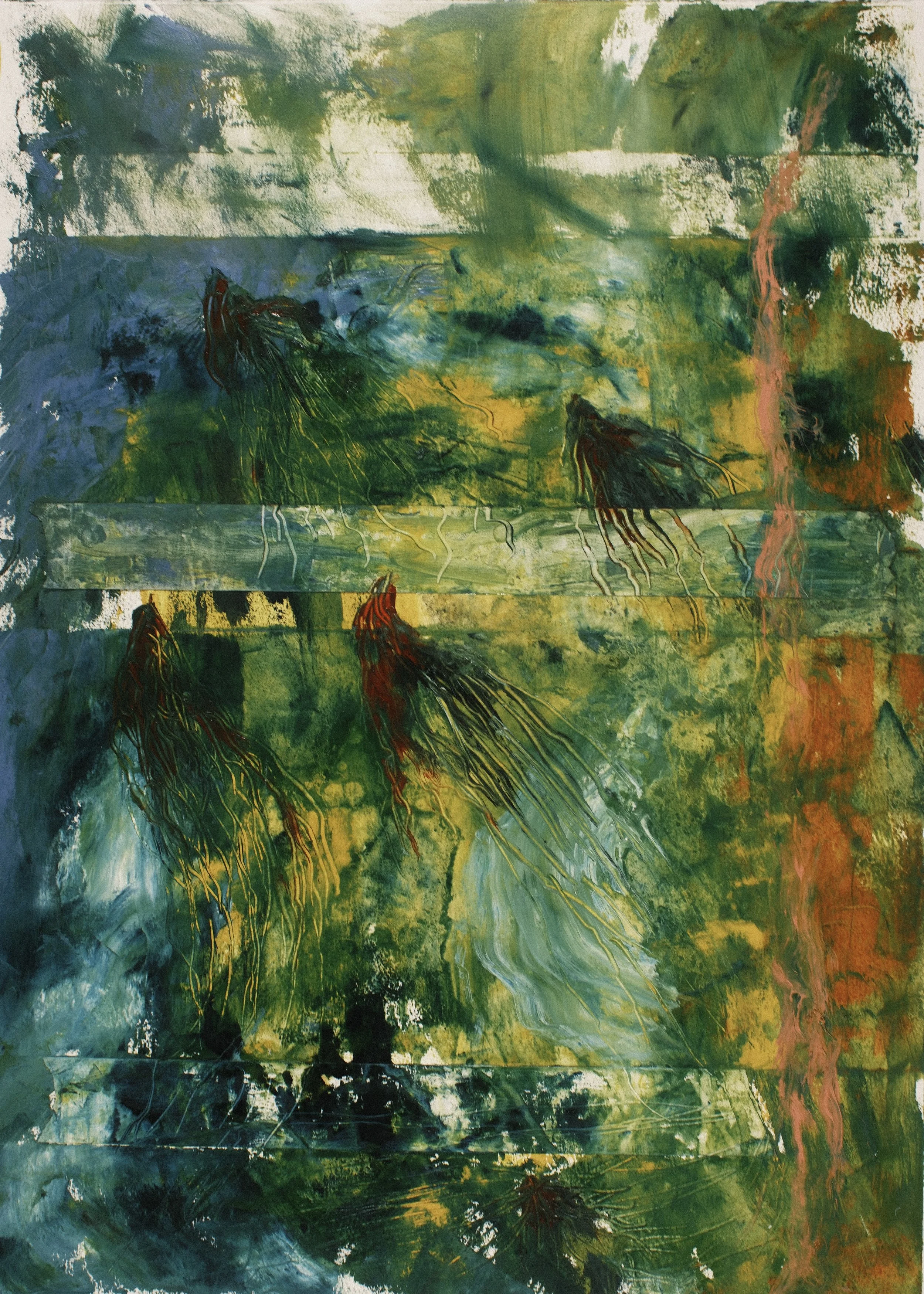   Moral Injuries 7038   2023, Oil On Paper  30 x 22 in  #JS-2023-0002 