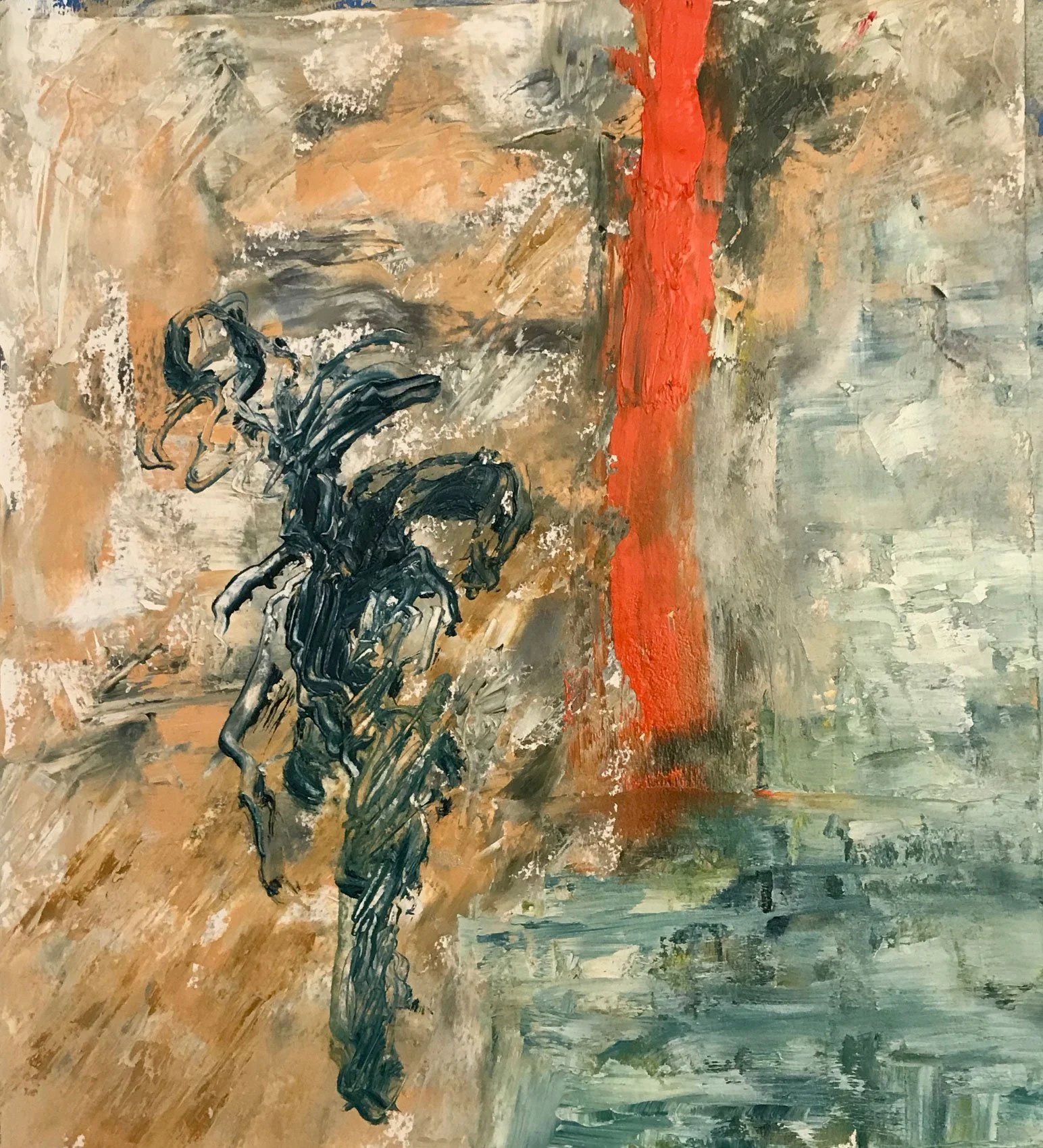   Moral Injuries 3289   2018, Oil On Paper  13 x 12 in  #JS-2018-0010 