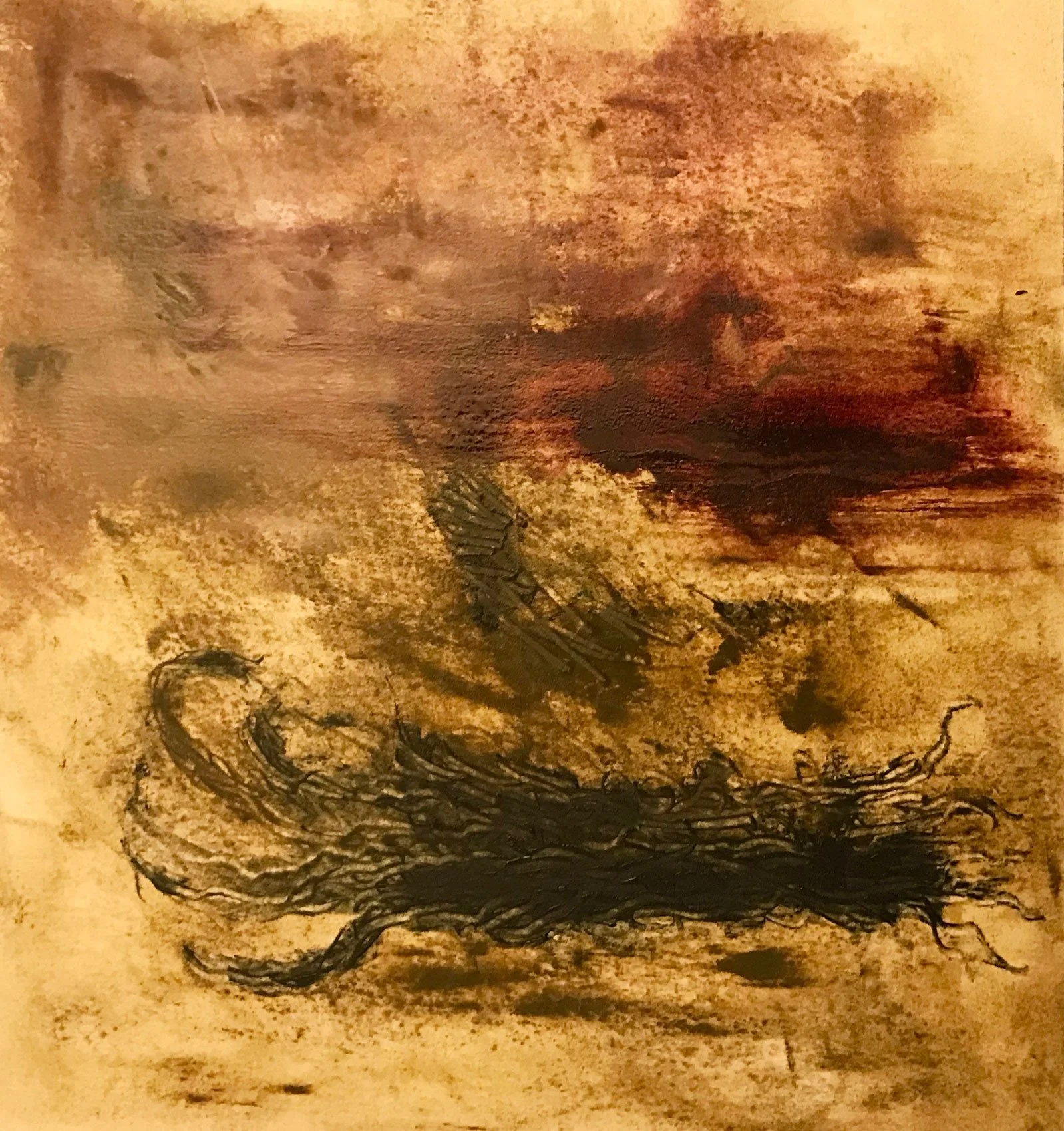   Moral Injuries 3354   2018, Oil On Paper  13 x 12 in  #JS-2018-0013 