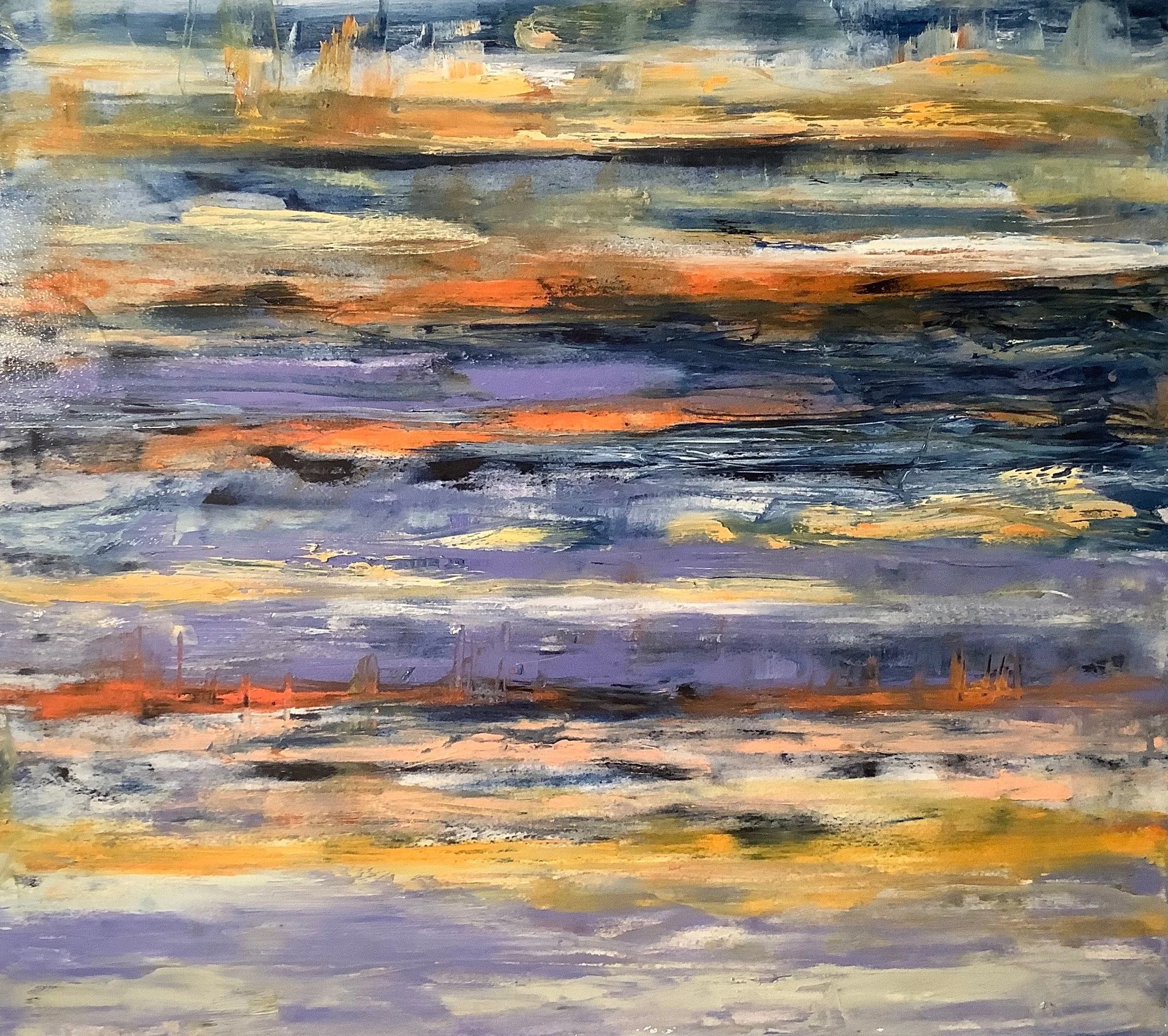   Untitled   2019, Oil On Paper  22 x 22 in  #JS-2019-0009 
