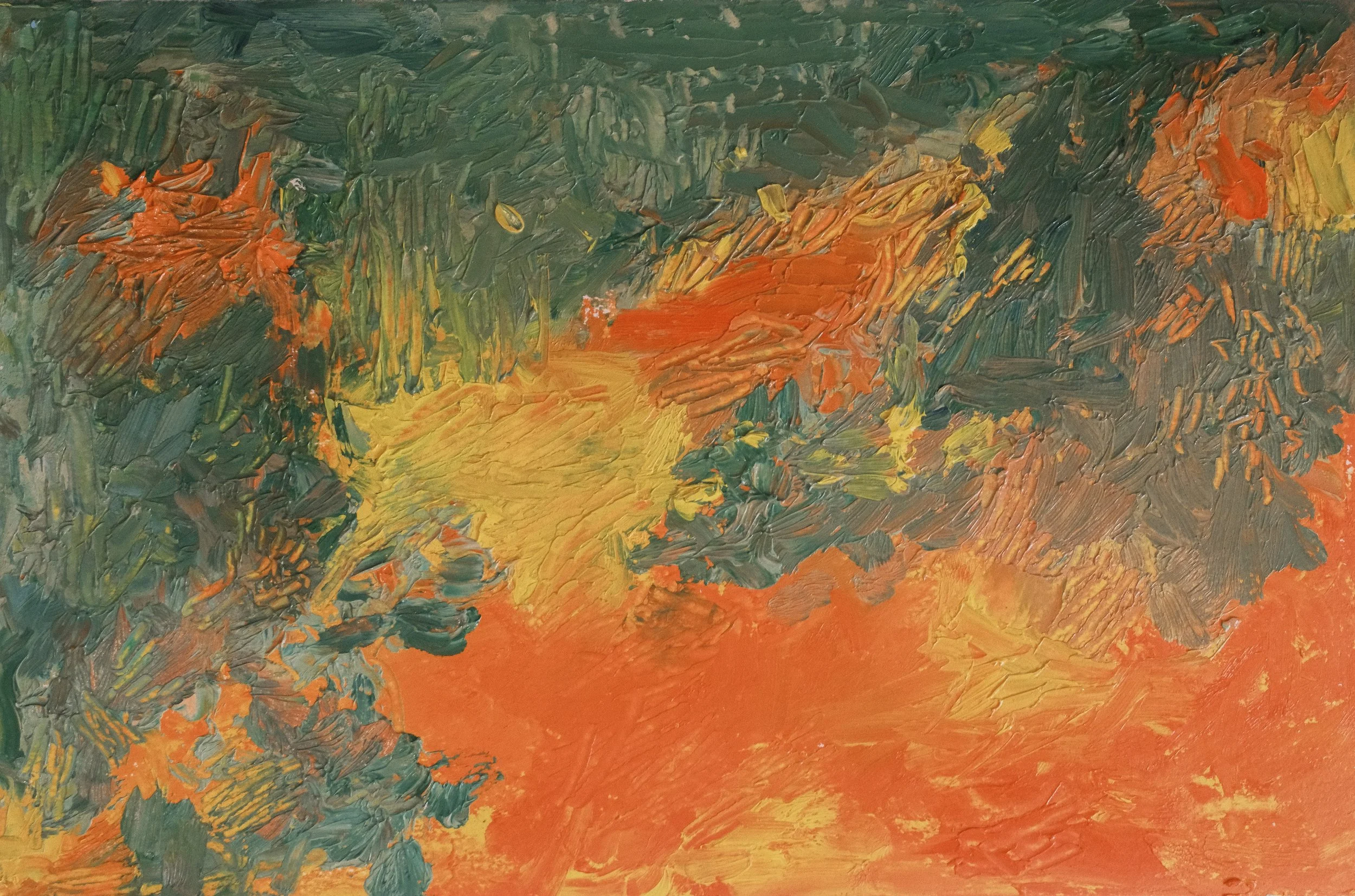   Untitled   2018, Oil On Paper  8 x 12 in  #JS-2018-0049 
