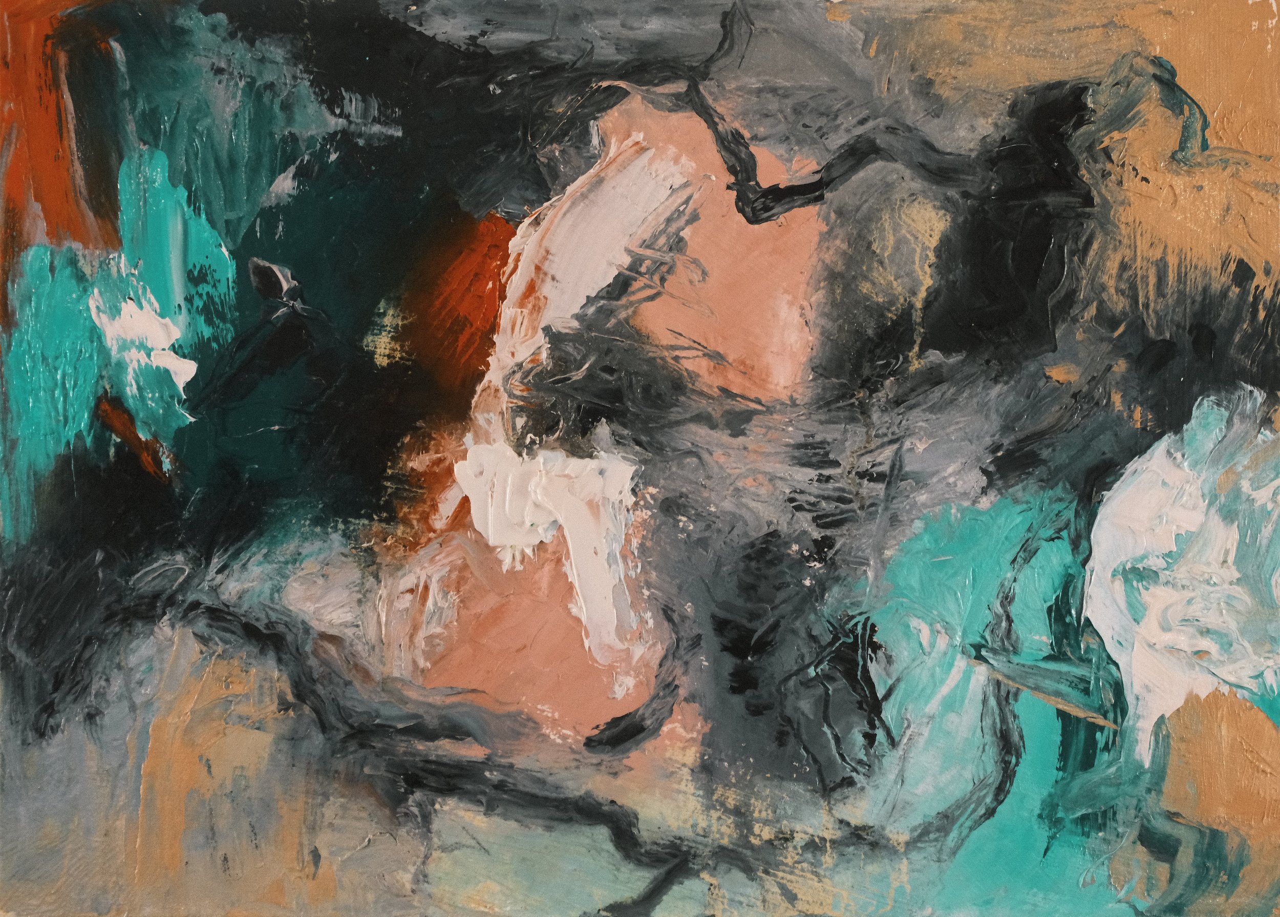   Untitled   2018, Oil On Paper  9 x 12 in  #JS-2018-0062 
