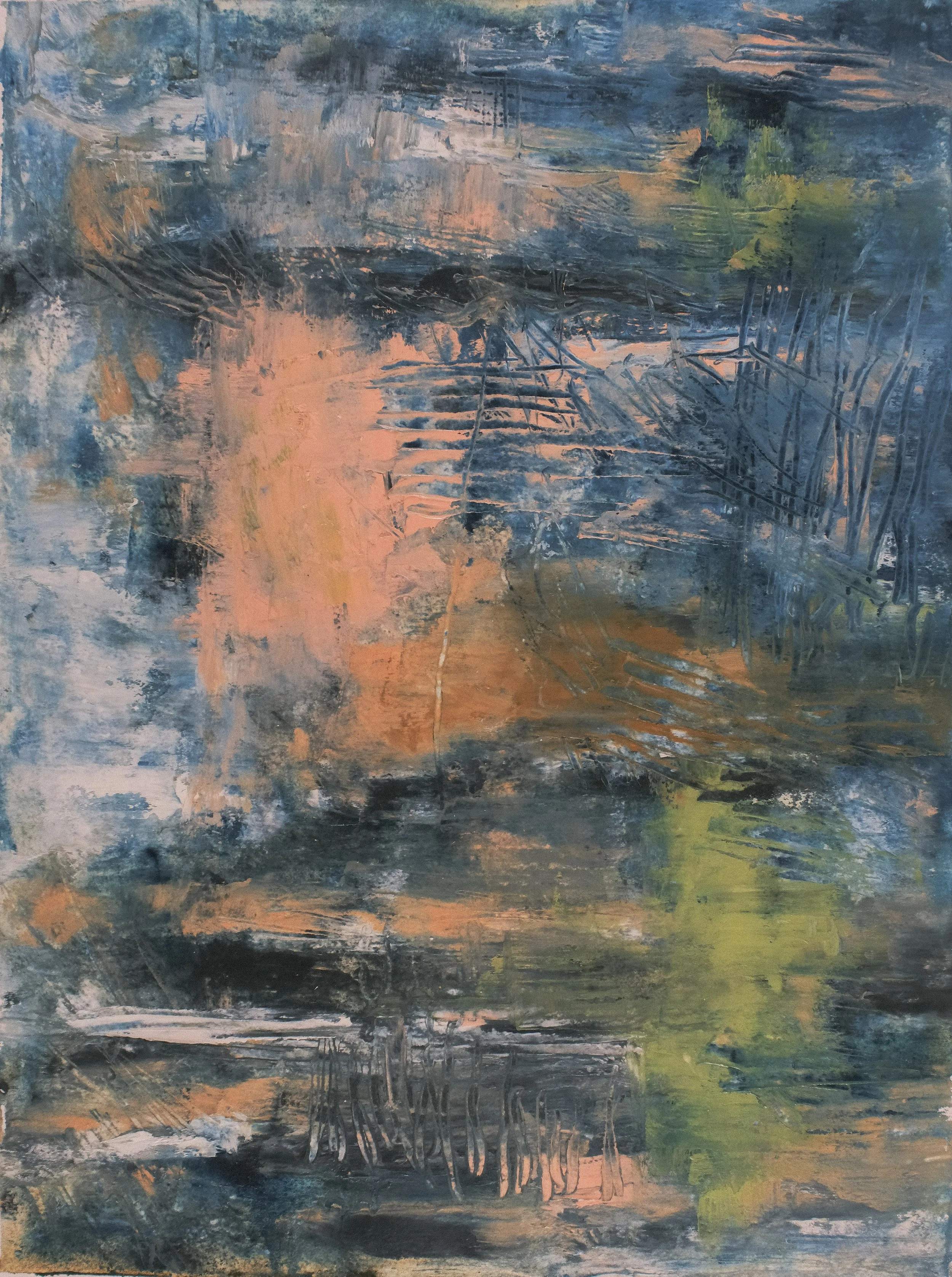   Untitled   2018, Oil On Paper  16 x 12 in  #JS-2018-0066 