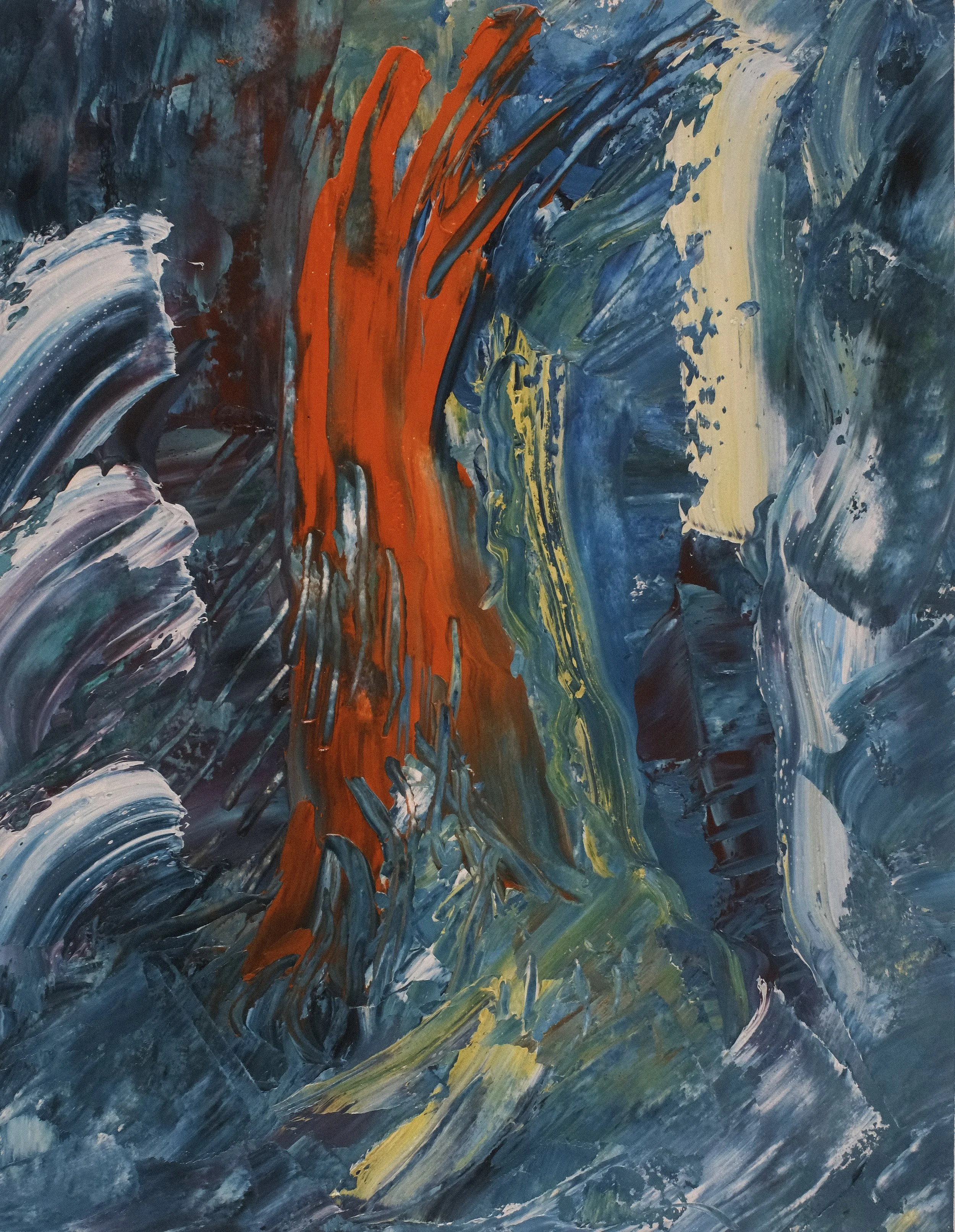   Untitled   2019, Oil On Paper  13 x 10 in  #JS-2019-0007 