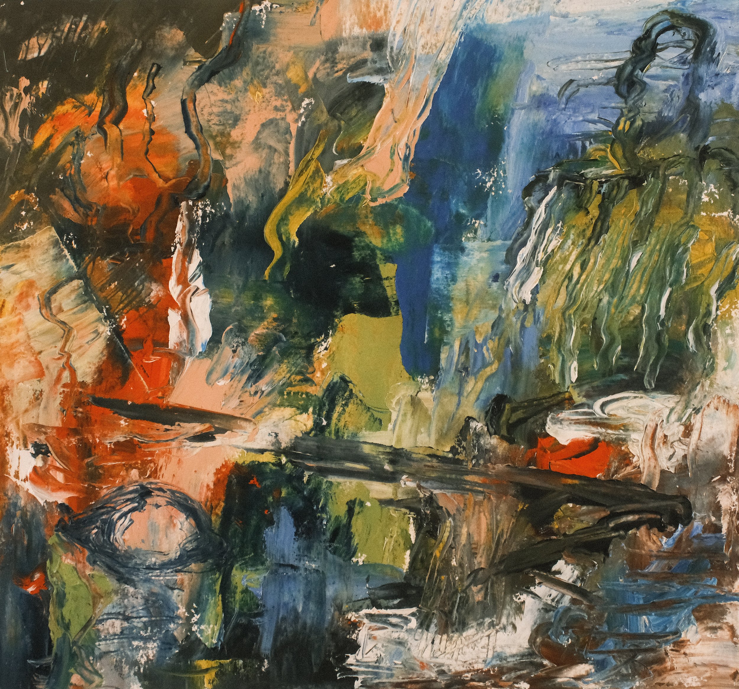   Untitled   2019, Oil On Paper  12 x 13 in  #JS-2019-0015 