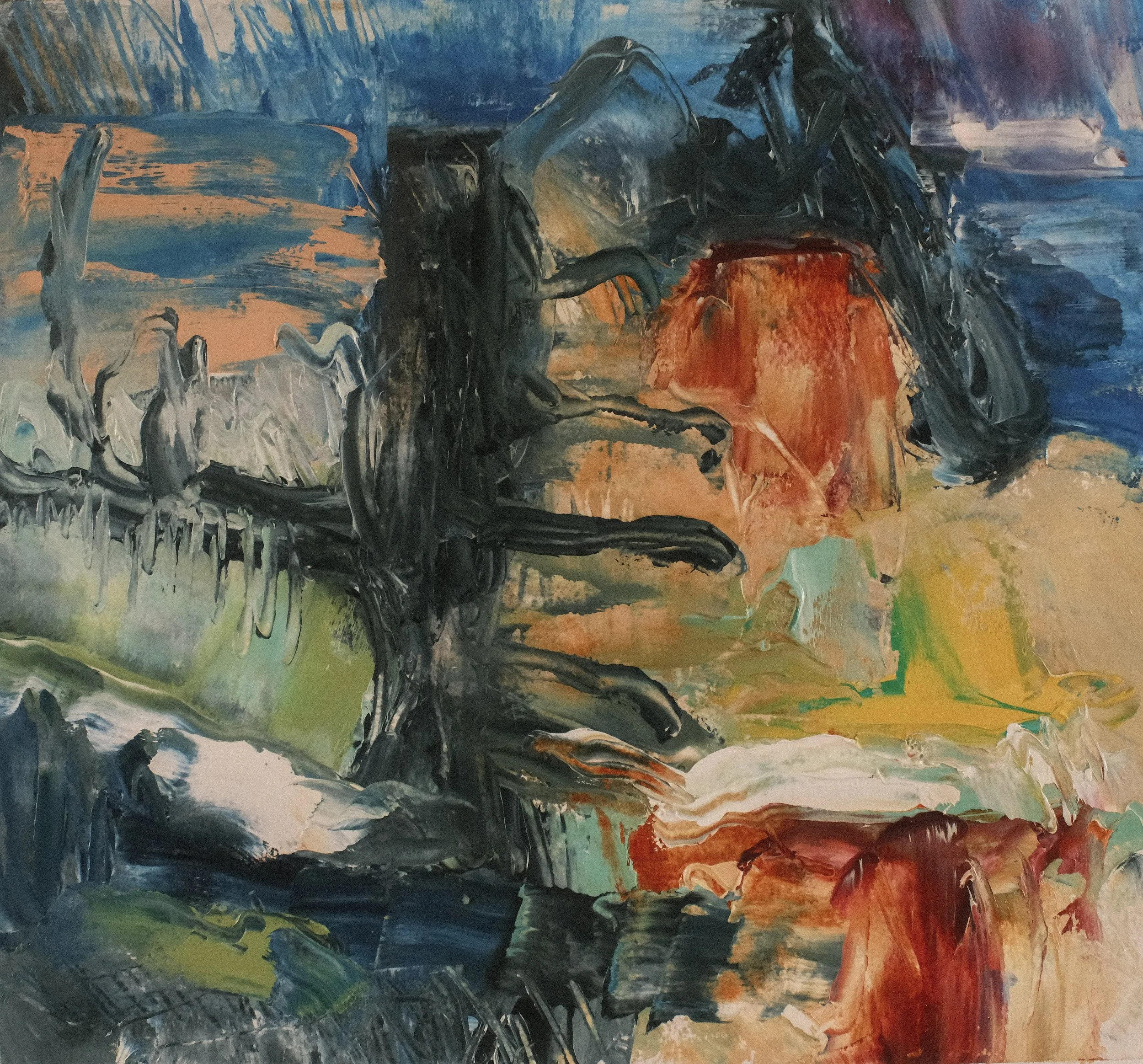   Untitled   2019, Oil On Paper  12 x 13 in  #JS-2019-0033 