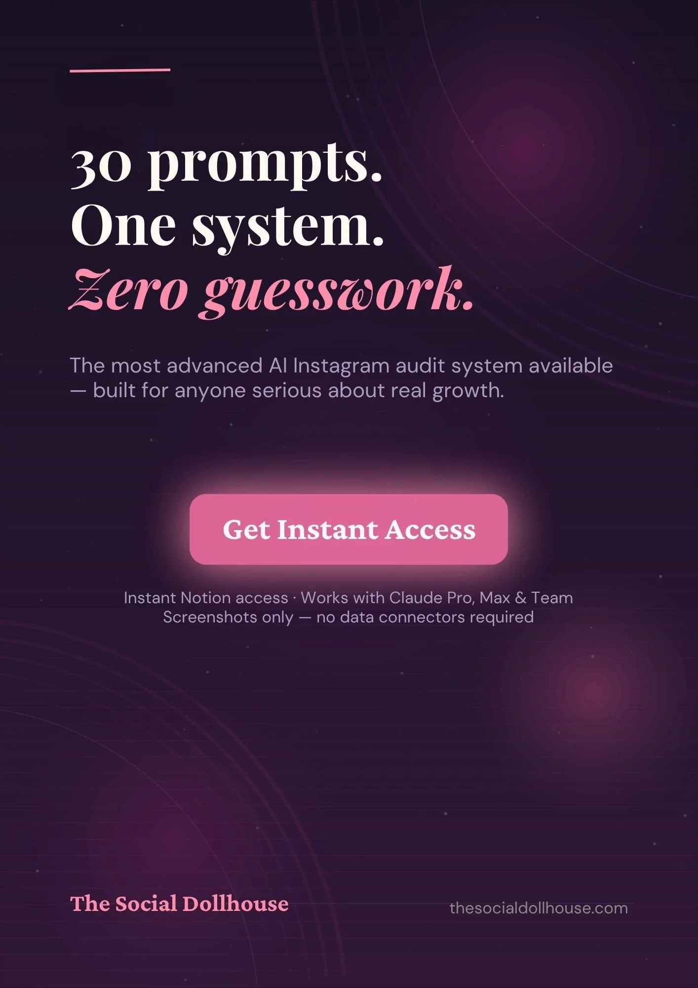 The most advanced AI Instagram audit system — 30 prompts one system zero guesswork get instant Notion access