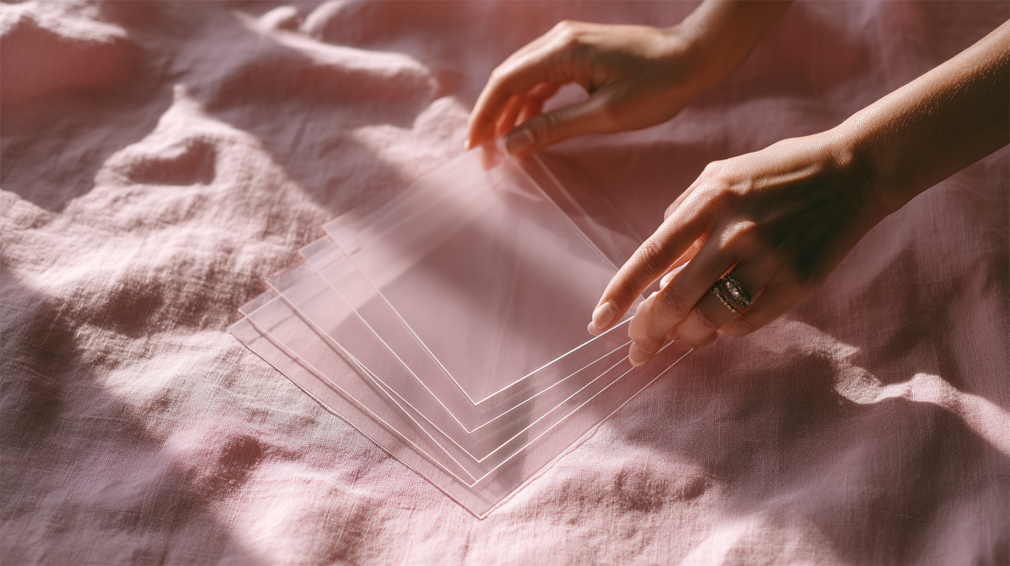 Layered transparent sheets representing the structural layers of an Instagram carousel
