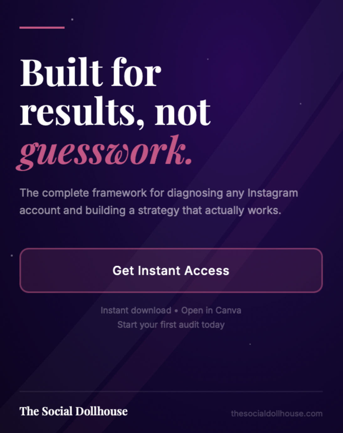 Social media audit framework built for Instagram strategy results not guesswork
