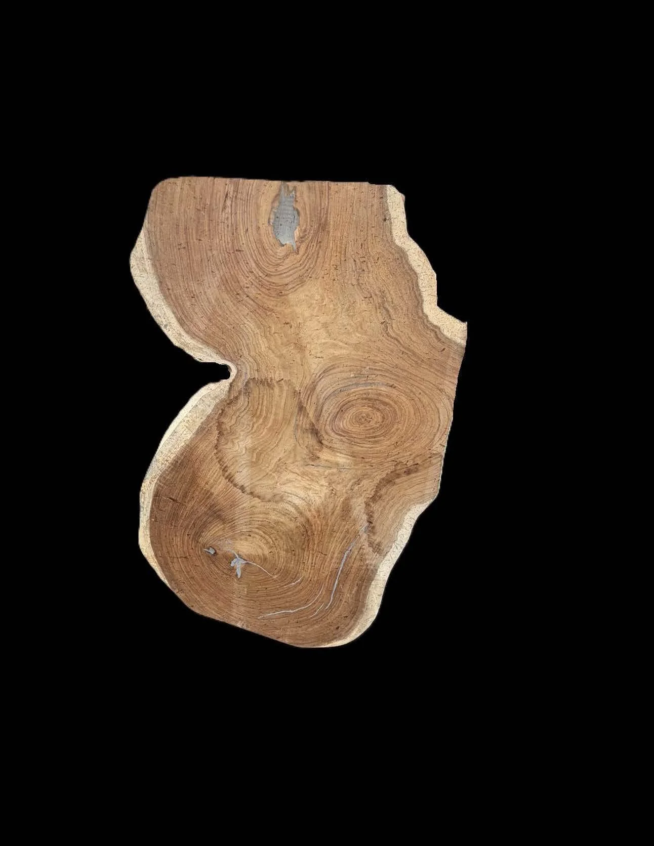 Parota Live Edge Slab - G1028GNC - 62” L x 33” W x 3” T - 43 BF