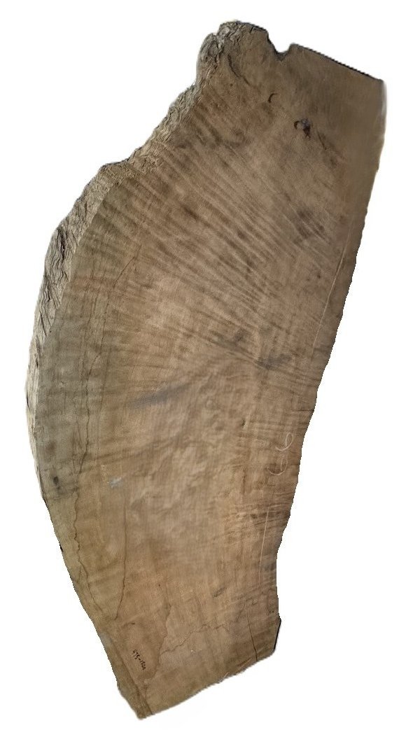 Flaming Curly Redwood Live Edge Slab