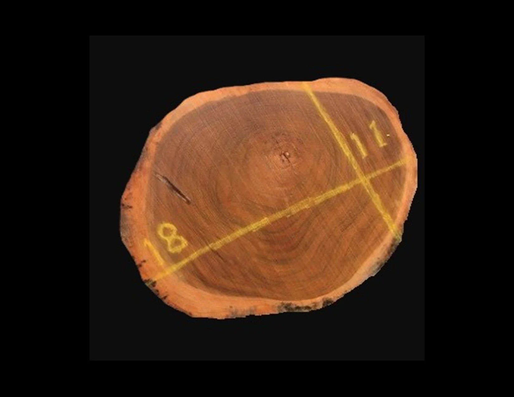 Teak Round Crosscut - H1370TEA - 18” L x 11” W x 2” T - 3 BF