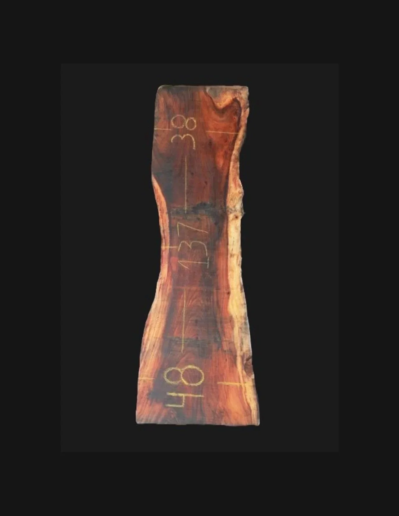 Monkeypod Live Edge Slab - E1129CEN - 137” L x 43” W x 2” T - 82 BF
