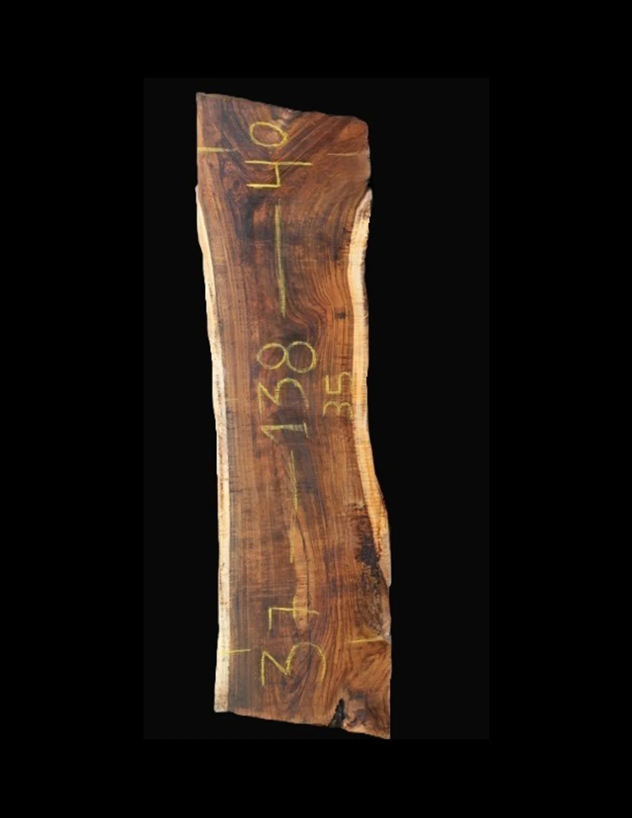 Parota Live Edge Slab - E1373GNC - 138” L x 37” W x 2” T - 71 BF