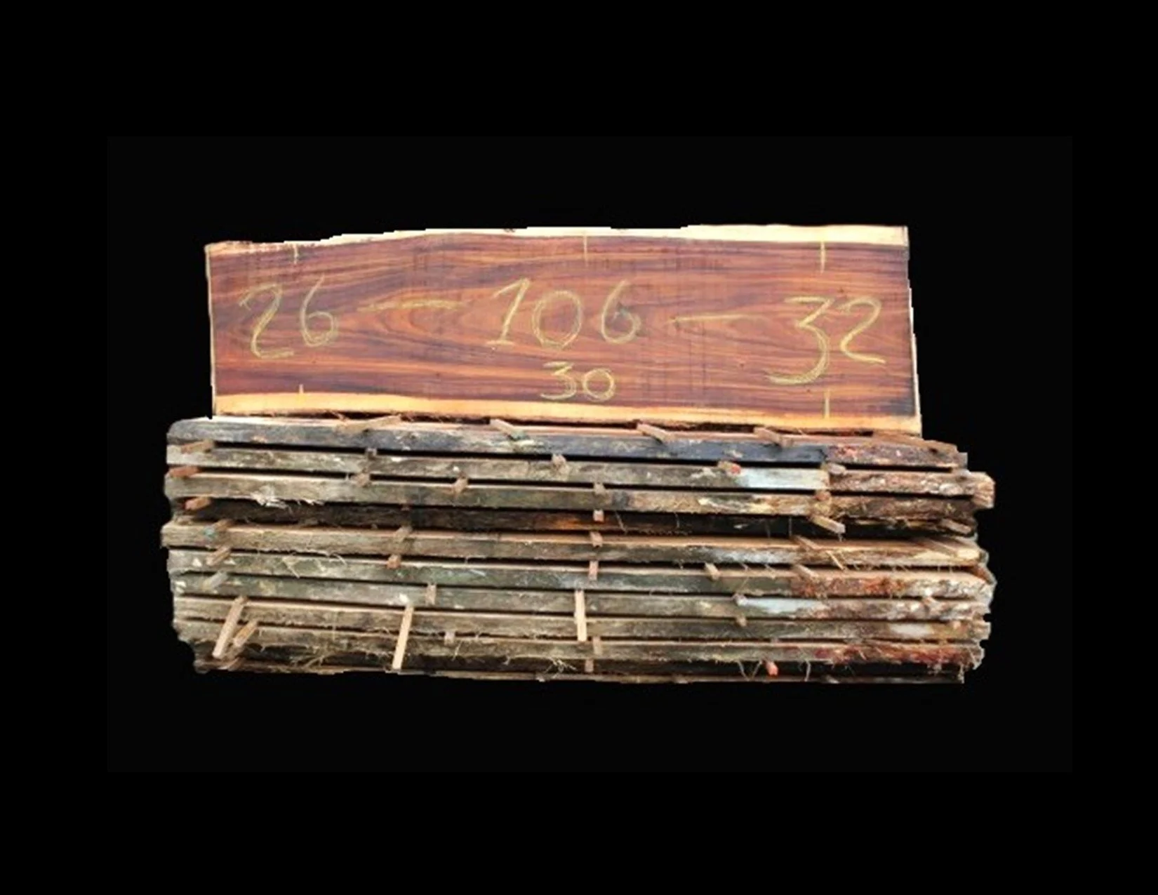 Monkeypod Live Edge Slab - U1016CEN - 106” L x 29” W x 2.25” T