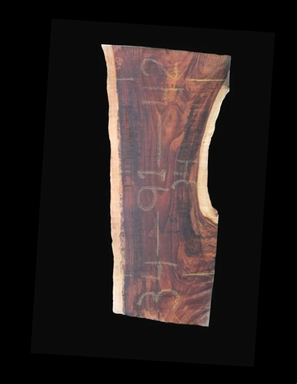 Parota Live Edge Slab - E1336GNC -91” L x 37” W x 2” T - 50 BF