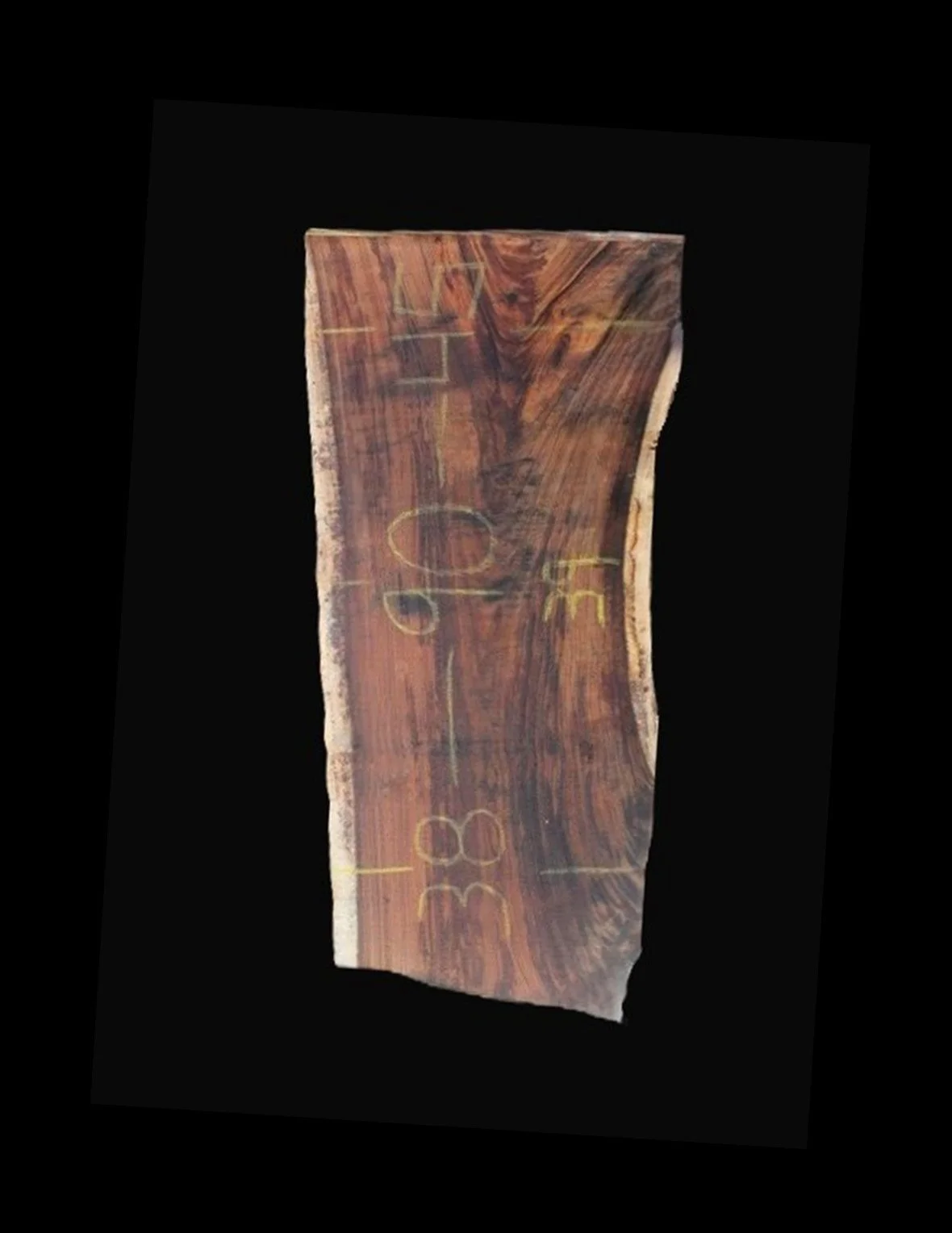 Parota Live Edge Slab - E1335GNC - 89” L x 38” W x 2” T - 47 BF