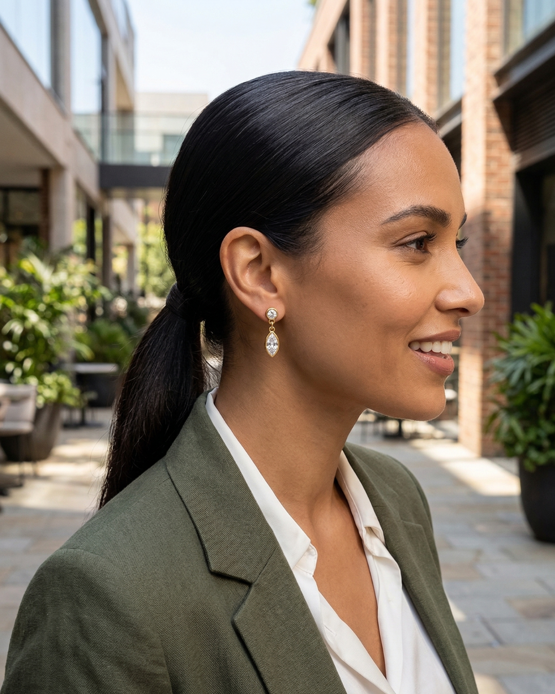 Circle Gem with Oval Gem Earrings (2).png