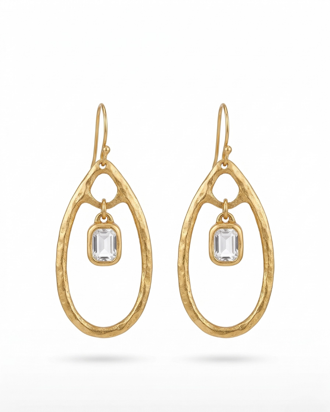 Golden Elegance Crystal Drop Earrings