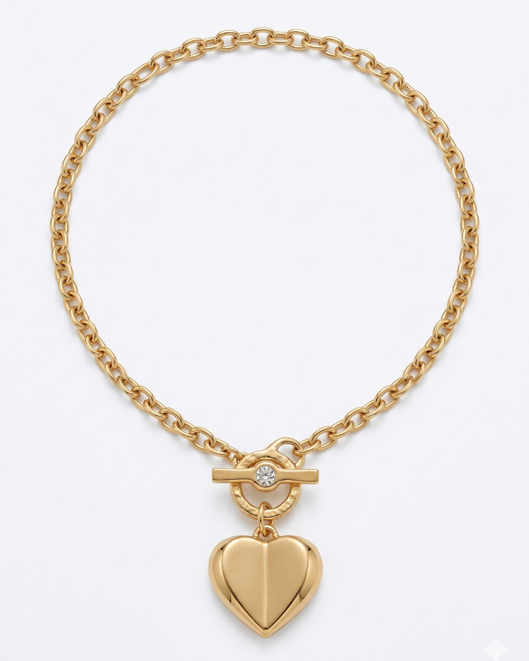 Gold Heart Pendant Necklace