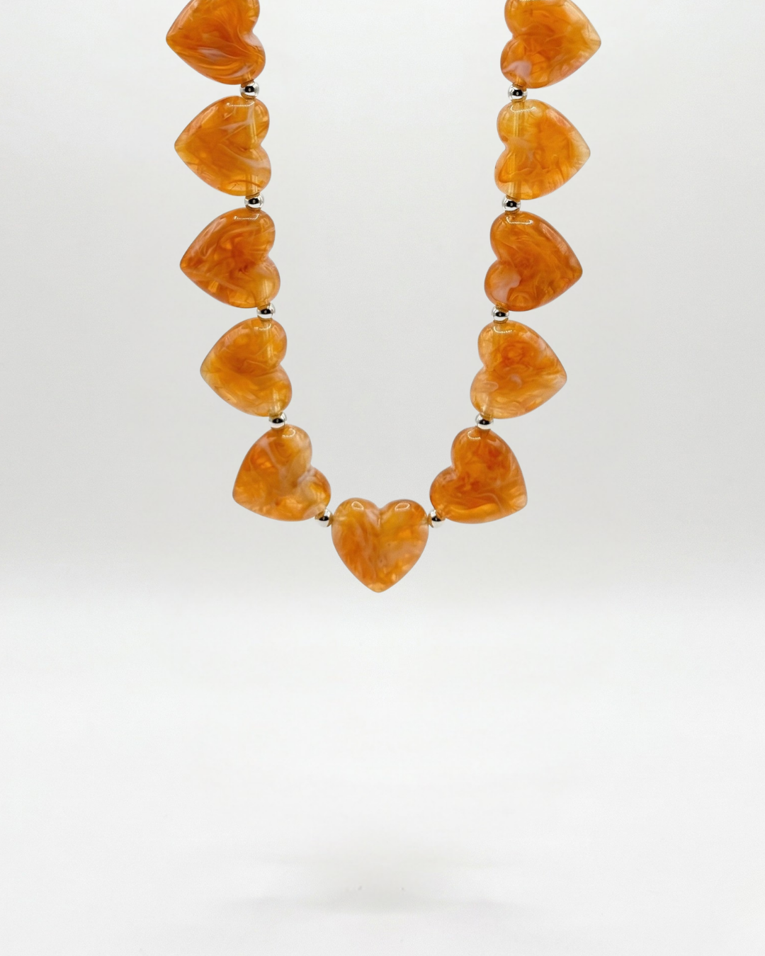 Heartbeat Amber Resin Necklace