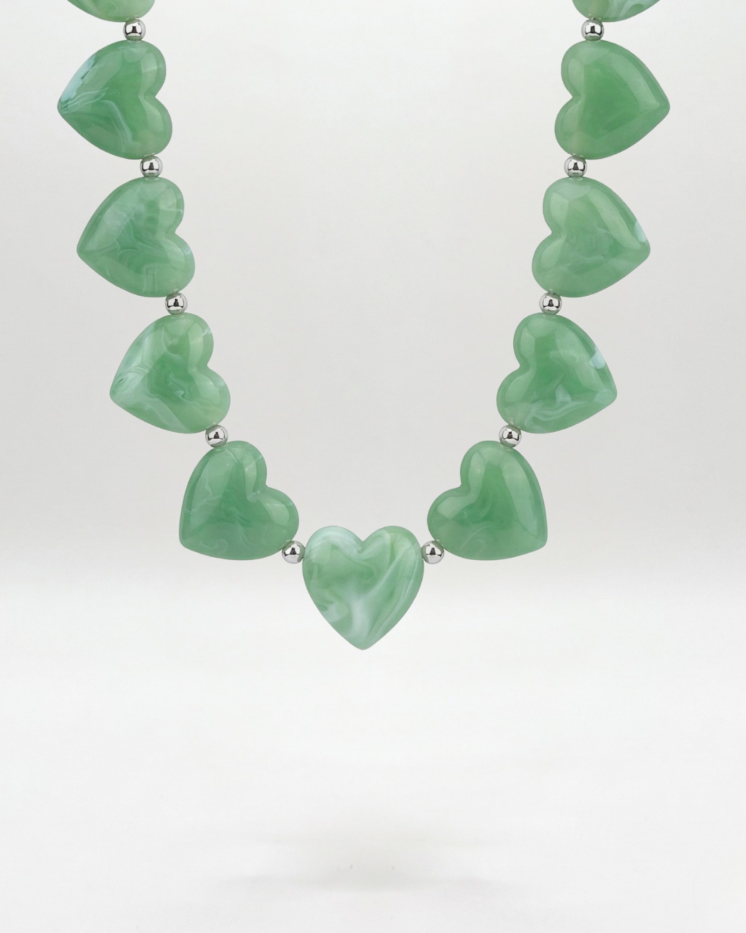 Heartbeat Jade Resin Necklace