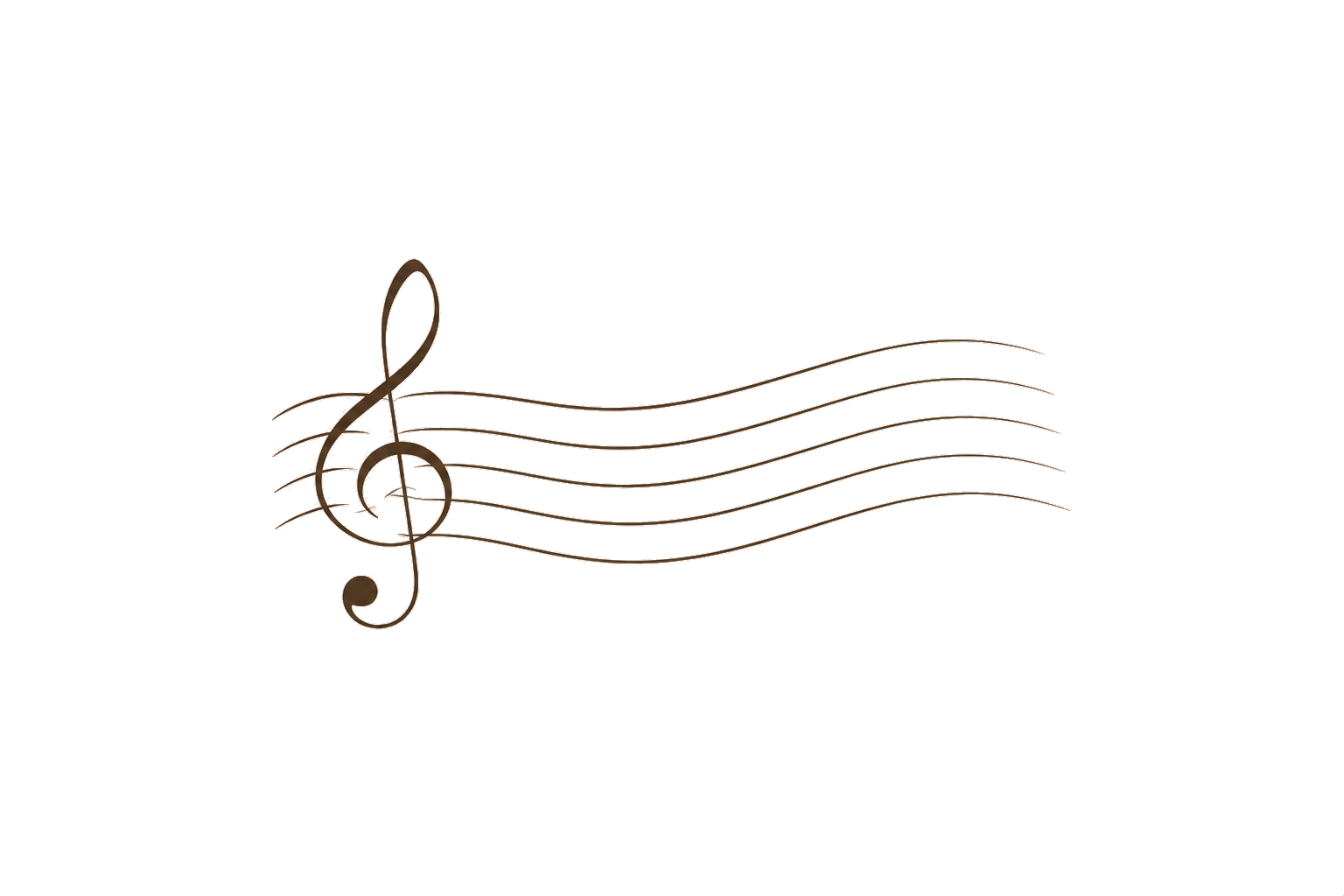 Partition musicale avec une clé de sol et cinq lignes de portée.