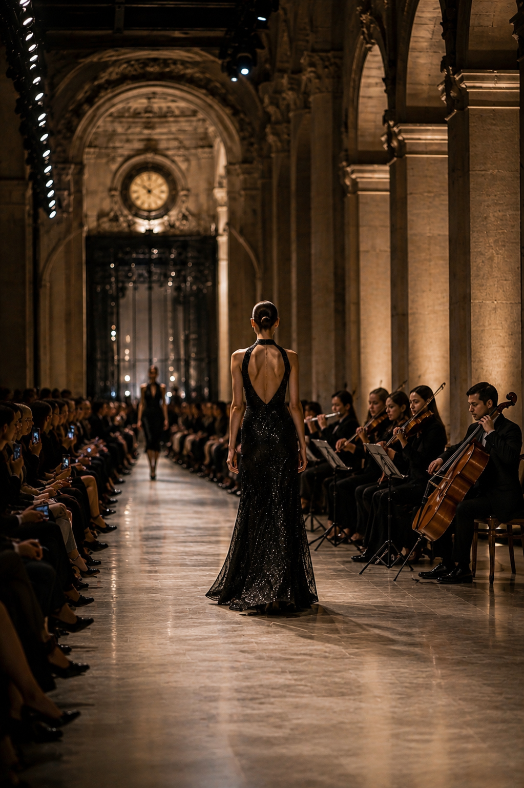Défilé de mode avec ensemble à cordes en direct dans un lieu d’exception - Arsis Thesis