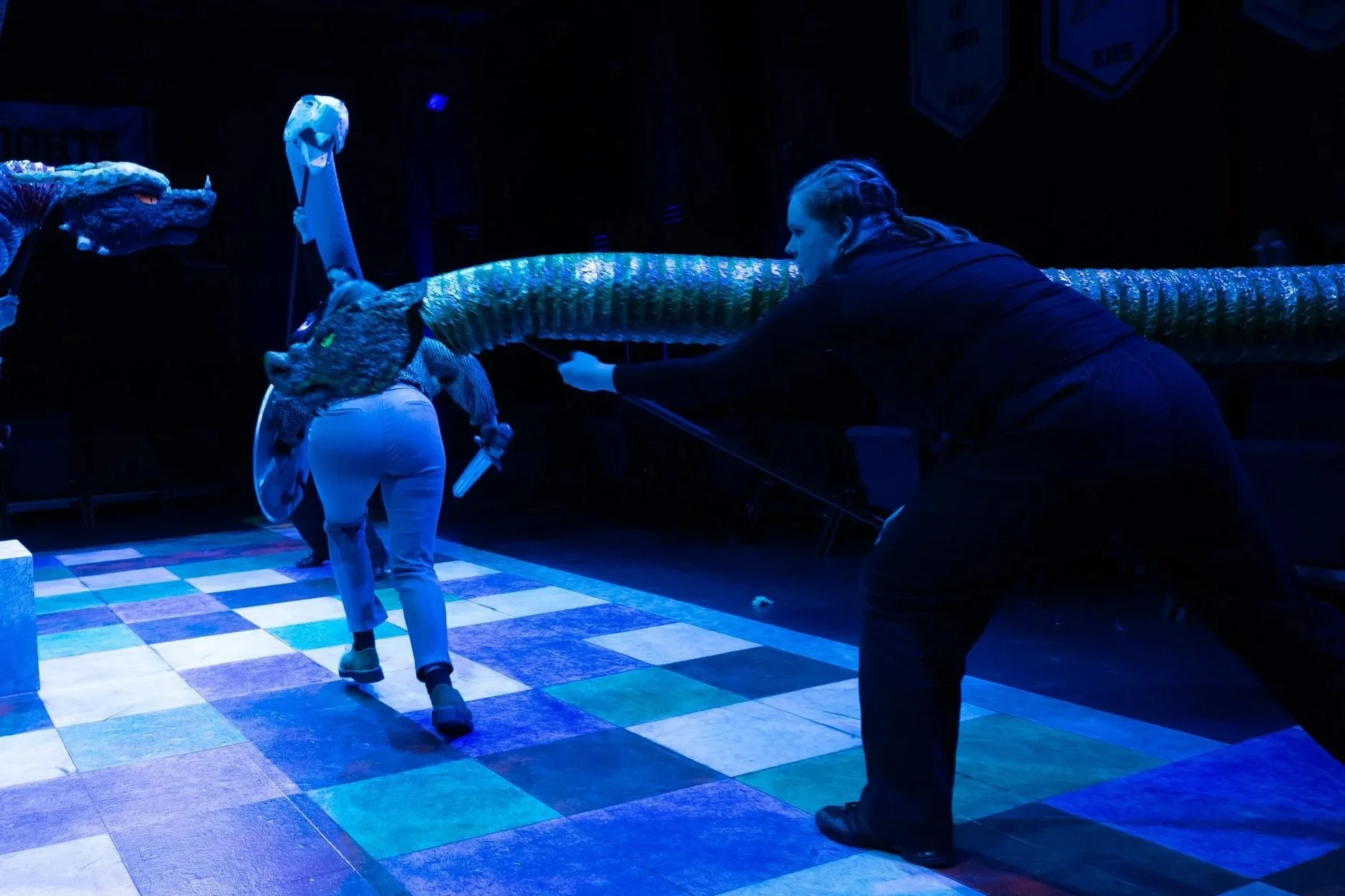 She Kills Monsters 
Director/Fight Director: Greg Pragel 
Assistant Fight Directors: Katie Kloth & Sam Thompson  
Stage Manager: Isabella Sthokal 
Photos: Tom Charlesworth