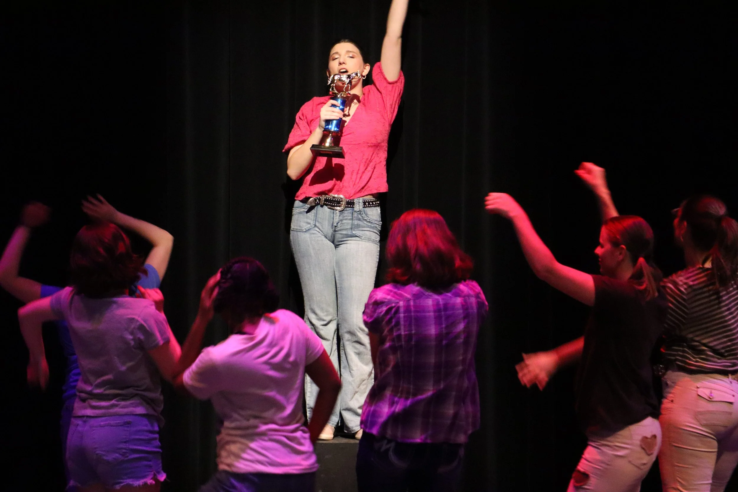 Horse Girls: by Jenny Rachel Weiner 
Director: Lenna Magdeline Wren 
Light Design & Stage Manager: Katie Kloth 
Sound Design: Lenna Magdeline Wren 
Fight Director: Sam Calaway 
Photo: Micah Friedman
