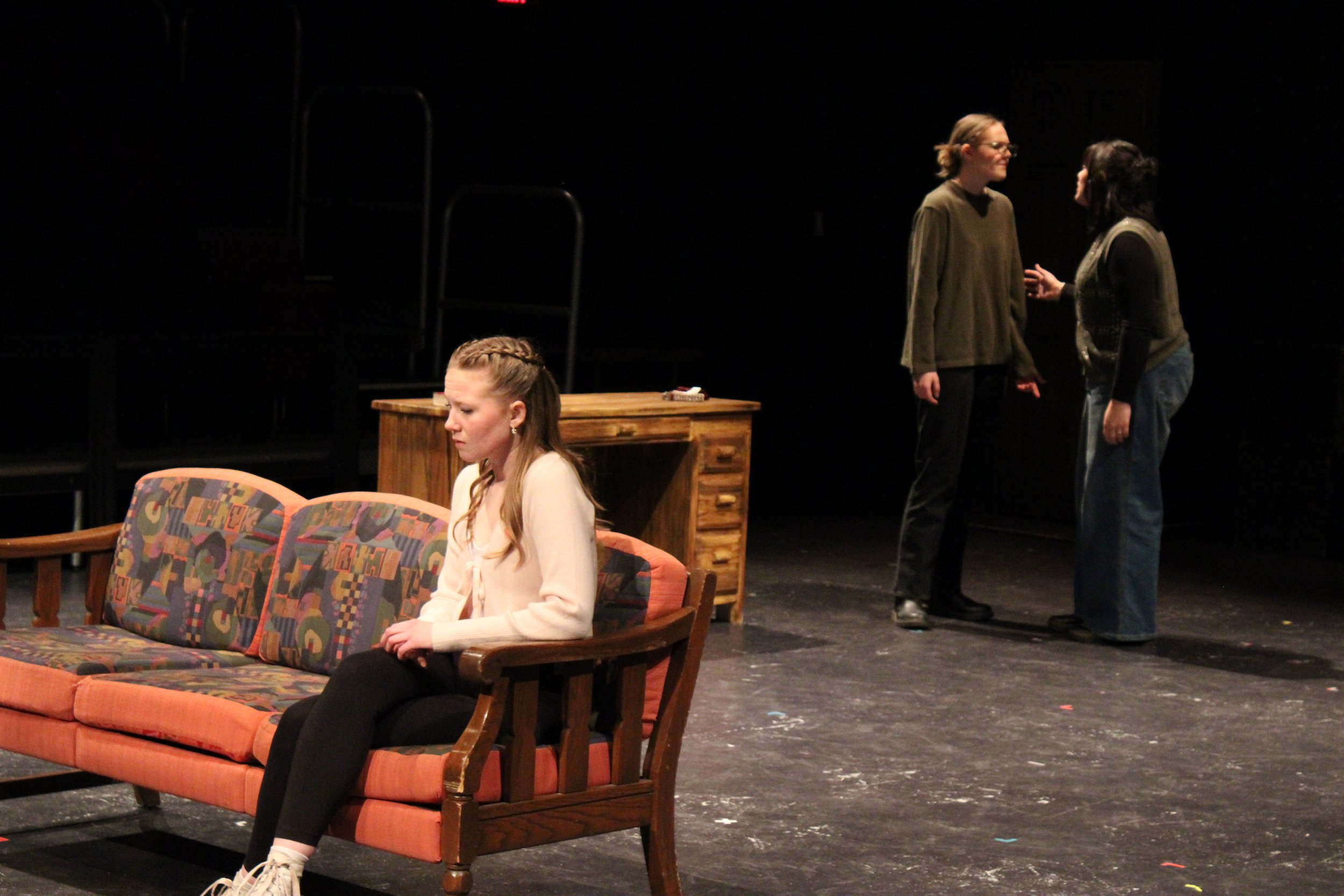 CHOOSE: by Katie Kloth 
Director: Emily Molloy 
Light Design: Katie Kloth 
Sound Design & Stage Manager: Kayla Ellenbecker 
Photo: Jordan Linton