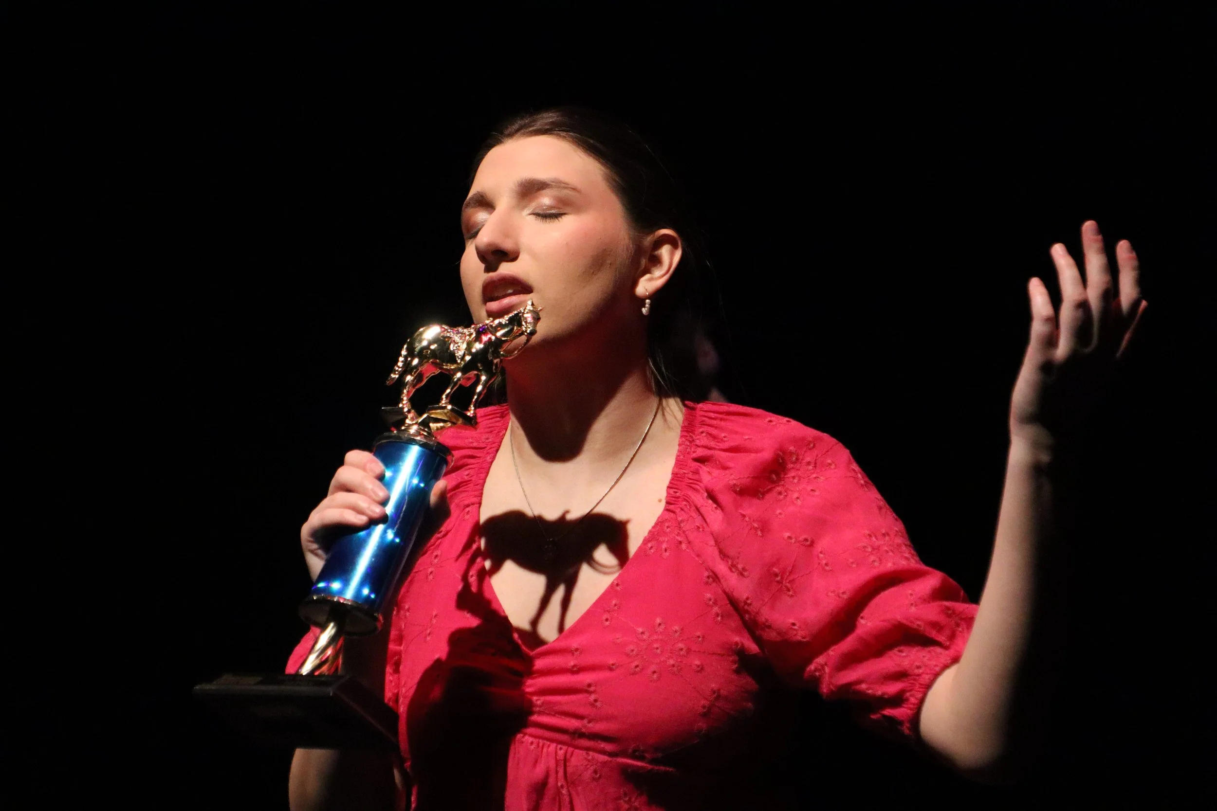 Horse Girls: by Jenny Rachel Weiner 
Director: Lenna Magdeline Wren 
Light Design & Stage Manager: Katie Kloth 
Sound Design: Lenna Magdeline Wren 
Fight Director: Sam Calaway 
Photo: Micah Friedman