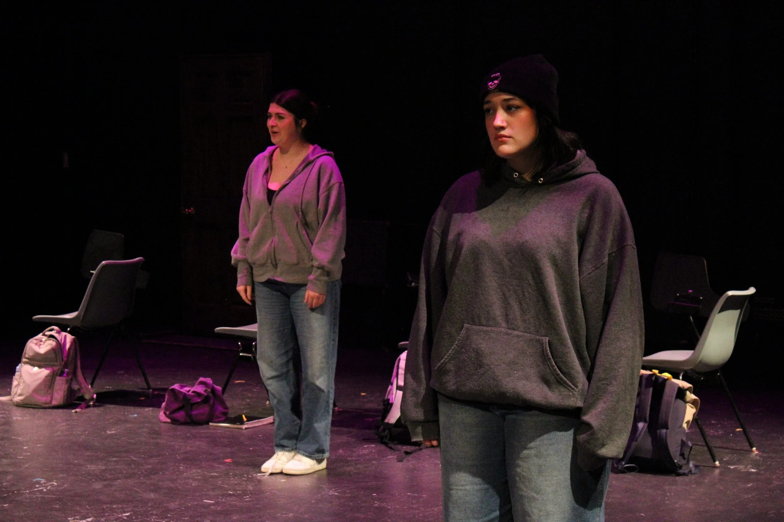 Murphey's Essay: by Emily Odegard 
Director: Serena Alexander 
Light Design: Katie Kloth 
Sound Design & Stage Manager: Kayla Ellenbecker 
Photo: Jordan Linton