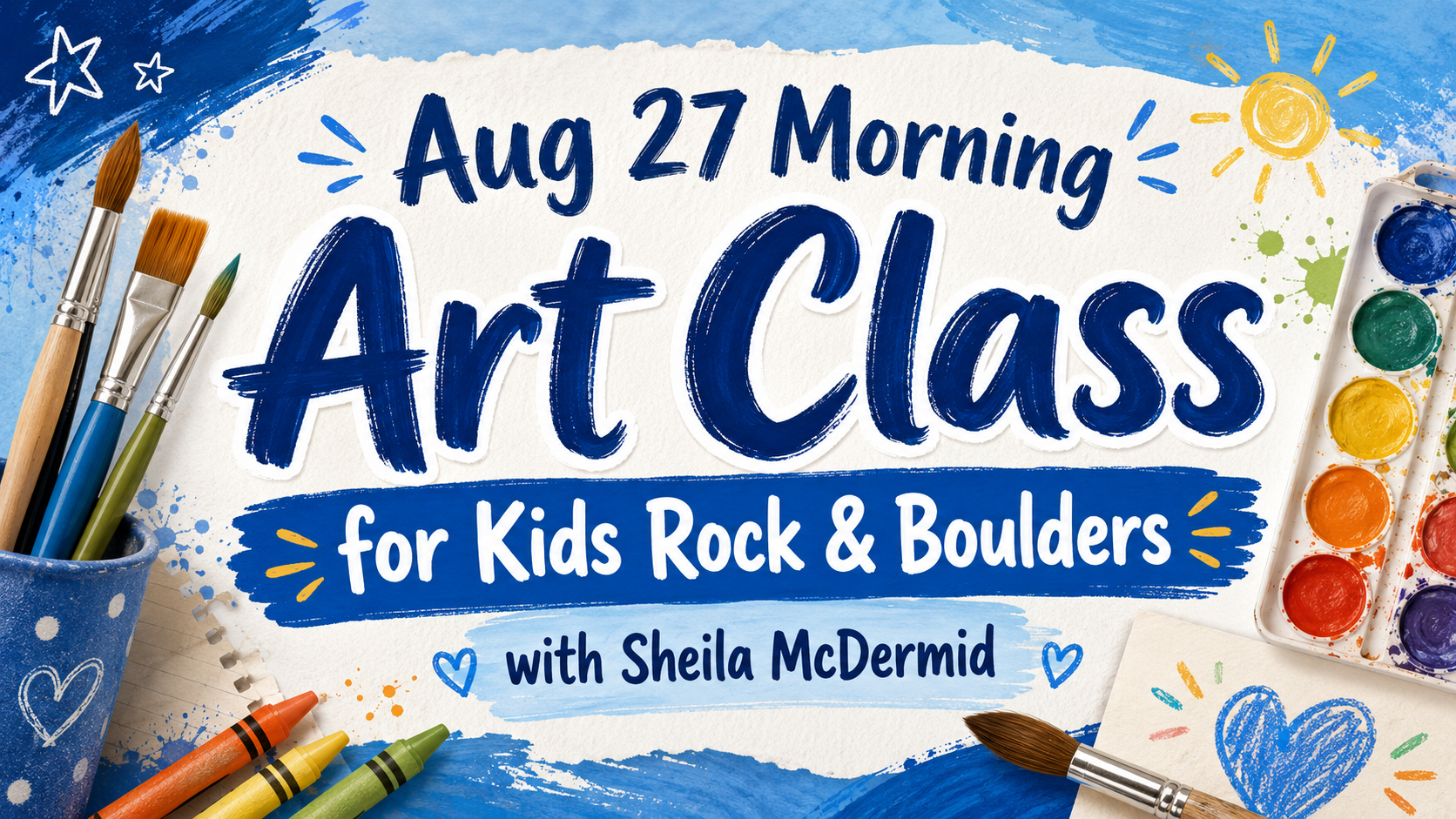 Morning Art Class for Kids Rock & Boulders!