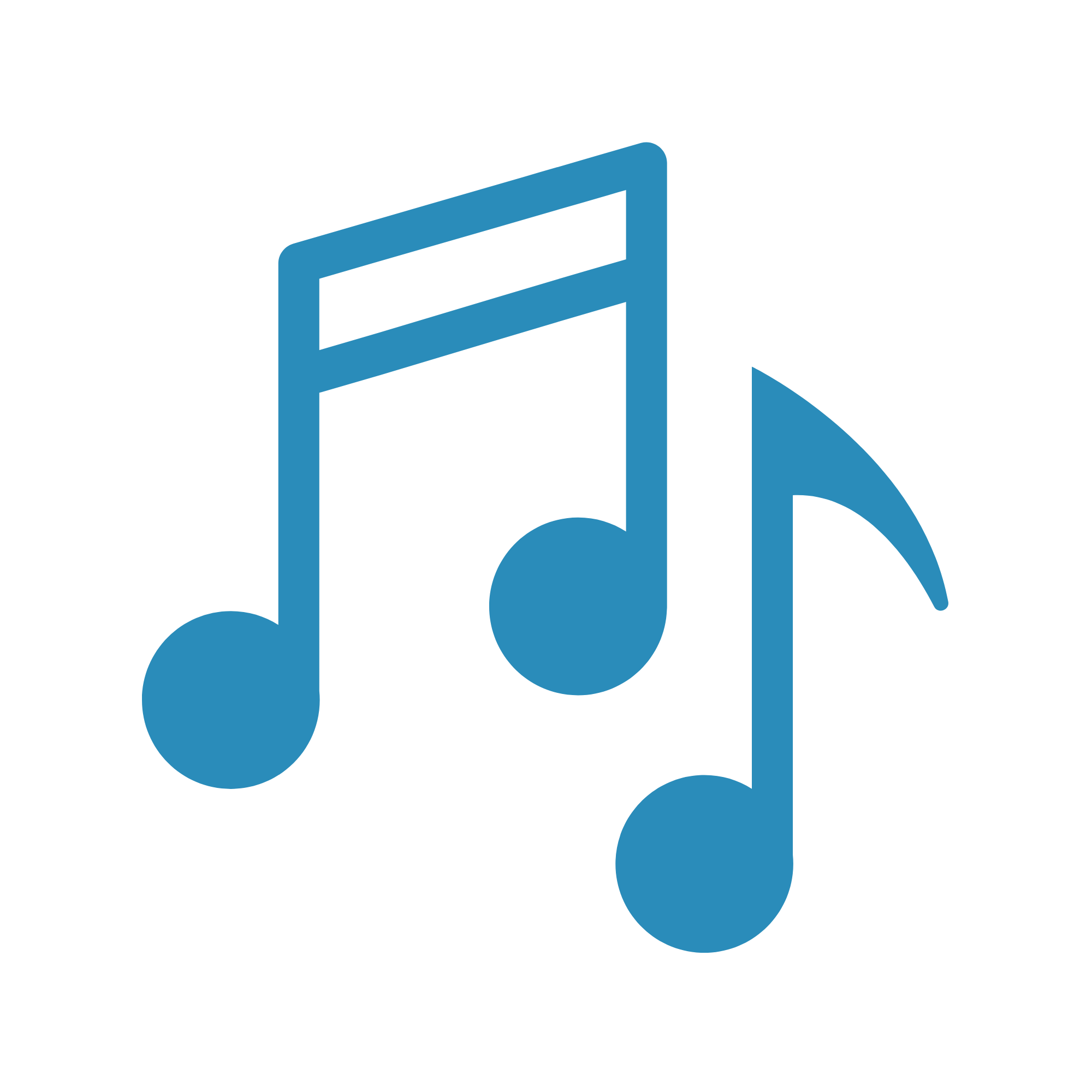 Blue musical notes illustration