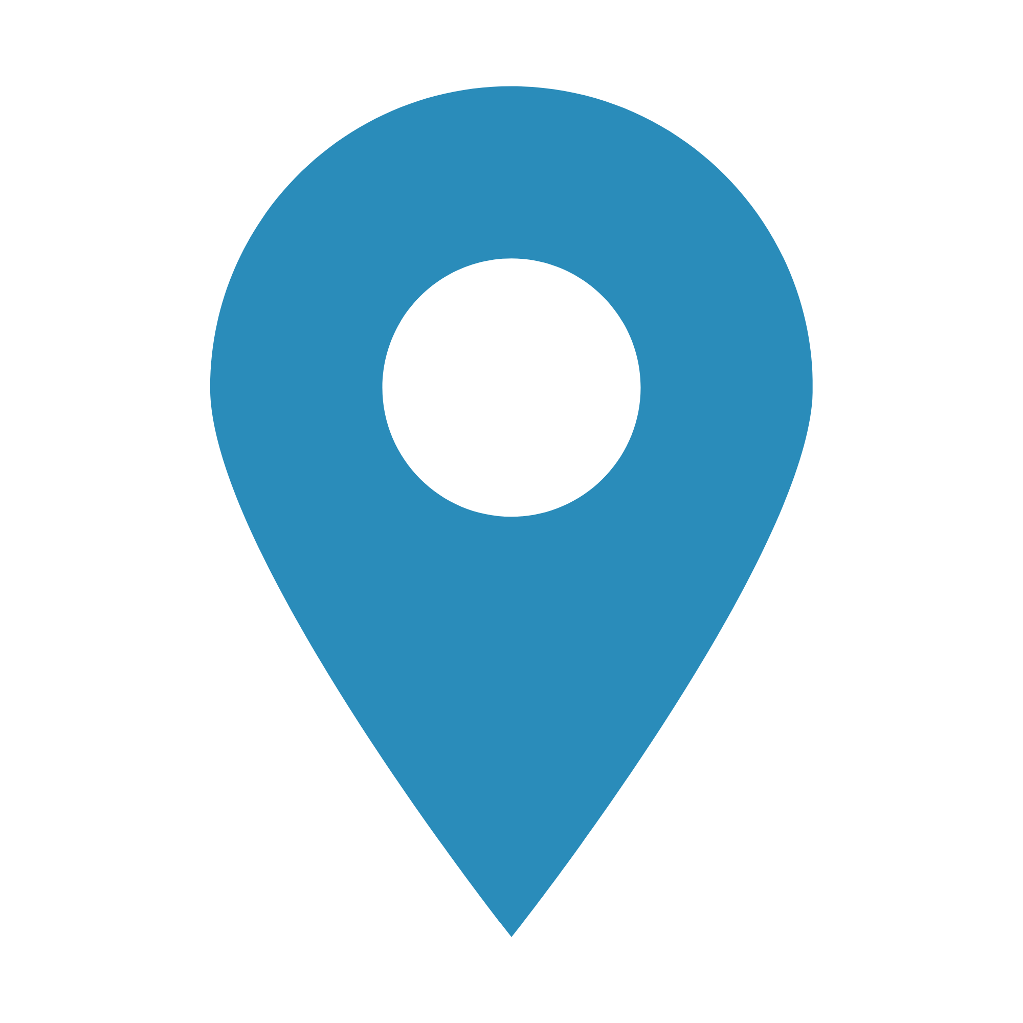 Map location pin icon in blue.