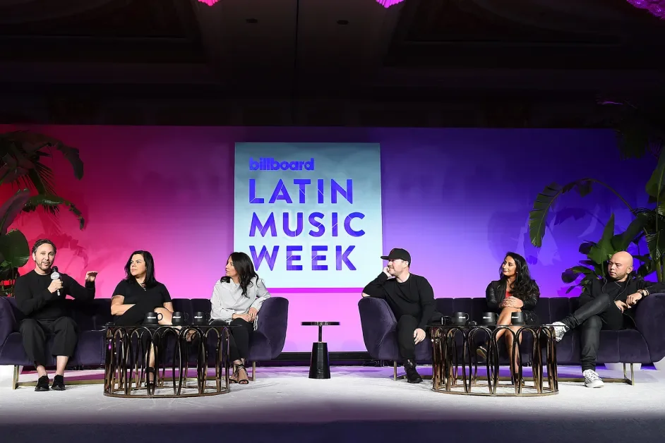 Ian Drew, Sandra Jimenez, Jennifer D’Cunha, Seth Combs, Parul Chokshi and Lex Borrero the 2019 Billboard Latin Music Week on April 24, 2019 in Las Vegas. Frank Micelotta/Billboard/PictureGroup