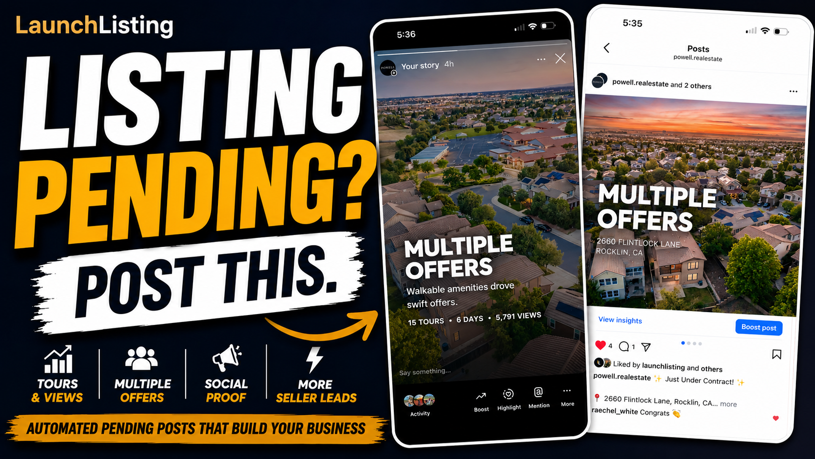 How to Create Real Estate “Pending Sale” Posts Automatically | LaunchListing Demo