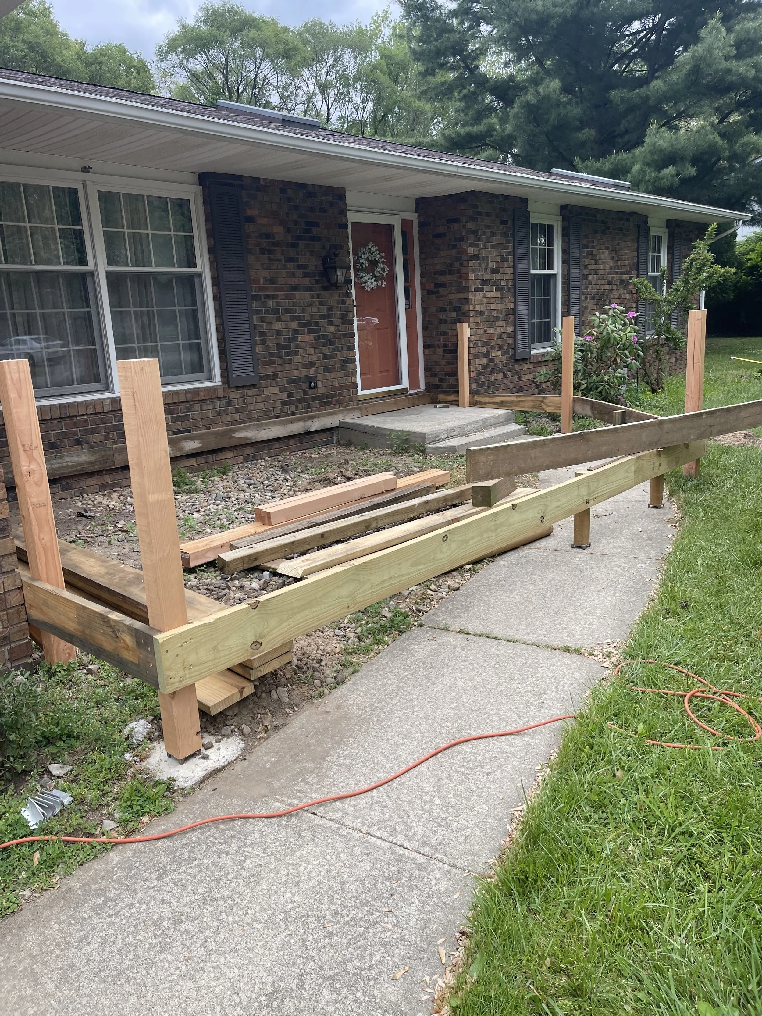 Decking Build Out Before