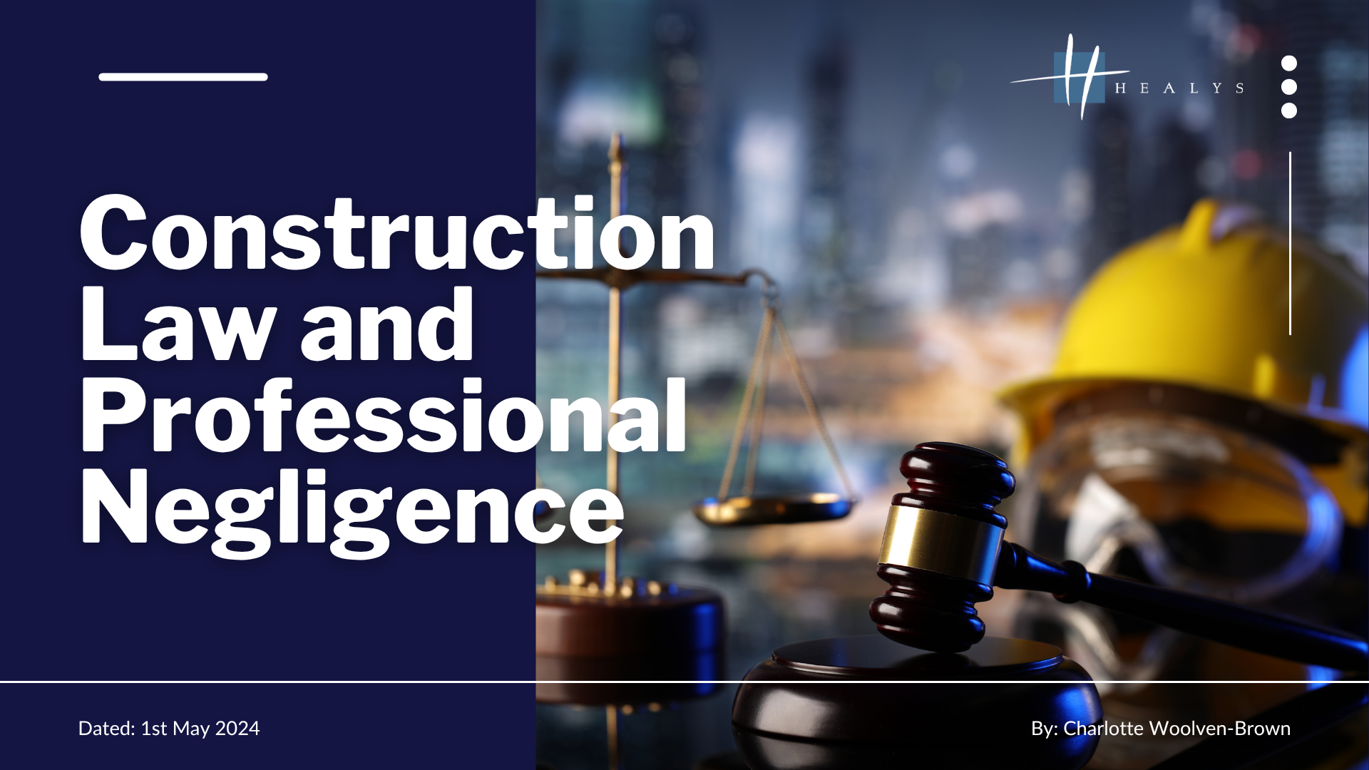 Presentation materials developed for a partner speaking at the Society of Construction Law. Content was translated into a clear, structured and professionally designed format to support delivery and ensure consistency with the firm’s brand.