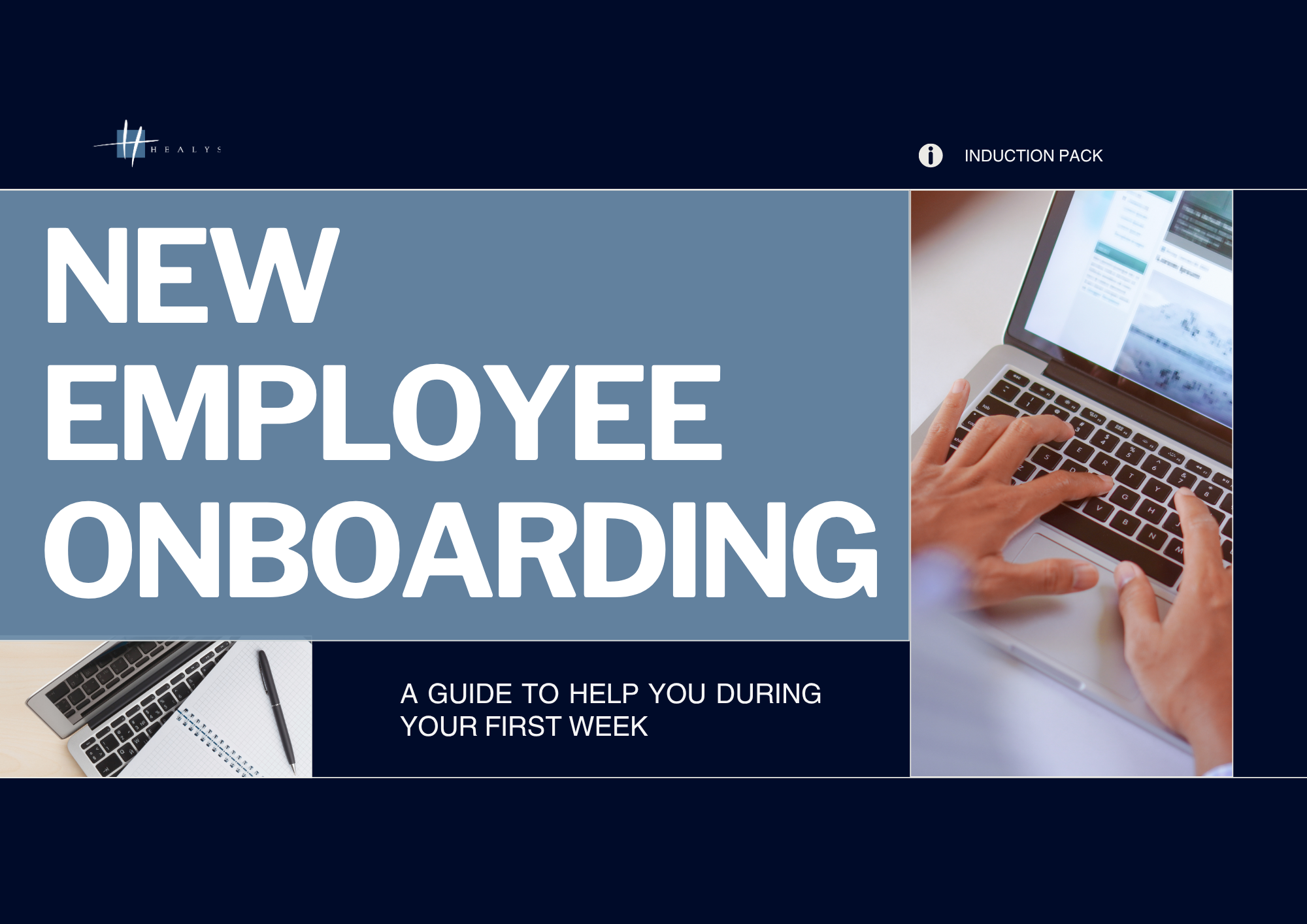 Employee onboarding materials developed as part of the rebrand, ensuring brand consistency extended into internal communications. Designed to provide a clear, structured introduction for new staff while reinforcing the firm’s visual identity from the