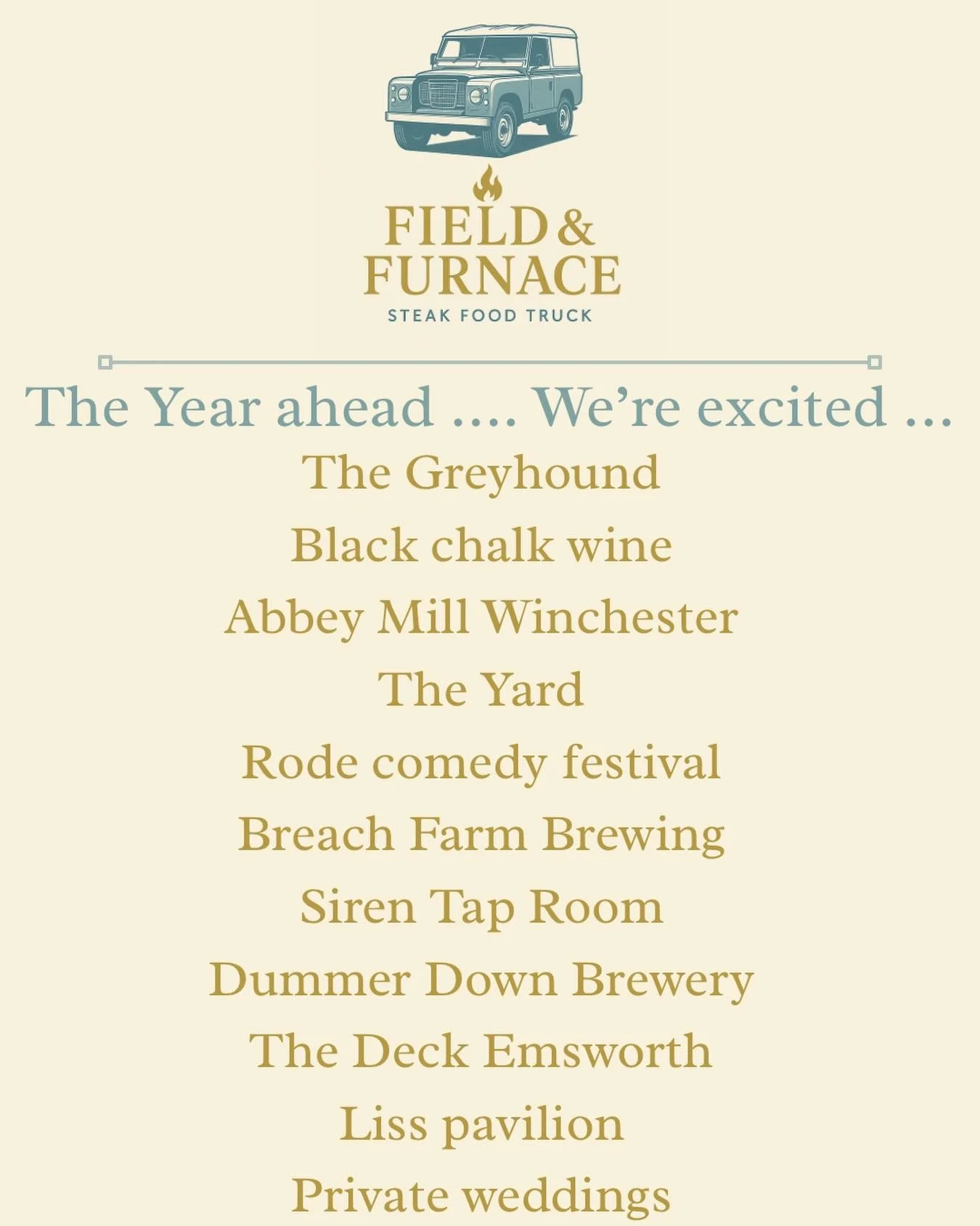 We&rsquo;re excited!!! Jan is for planning and ohh boi we have been planning a year ahead for you guys! This year you can catch us at various day&rsquo;s at these legendary places that we love and know are your favourites. If you would like us near y