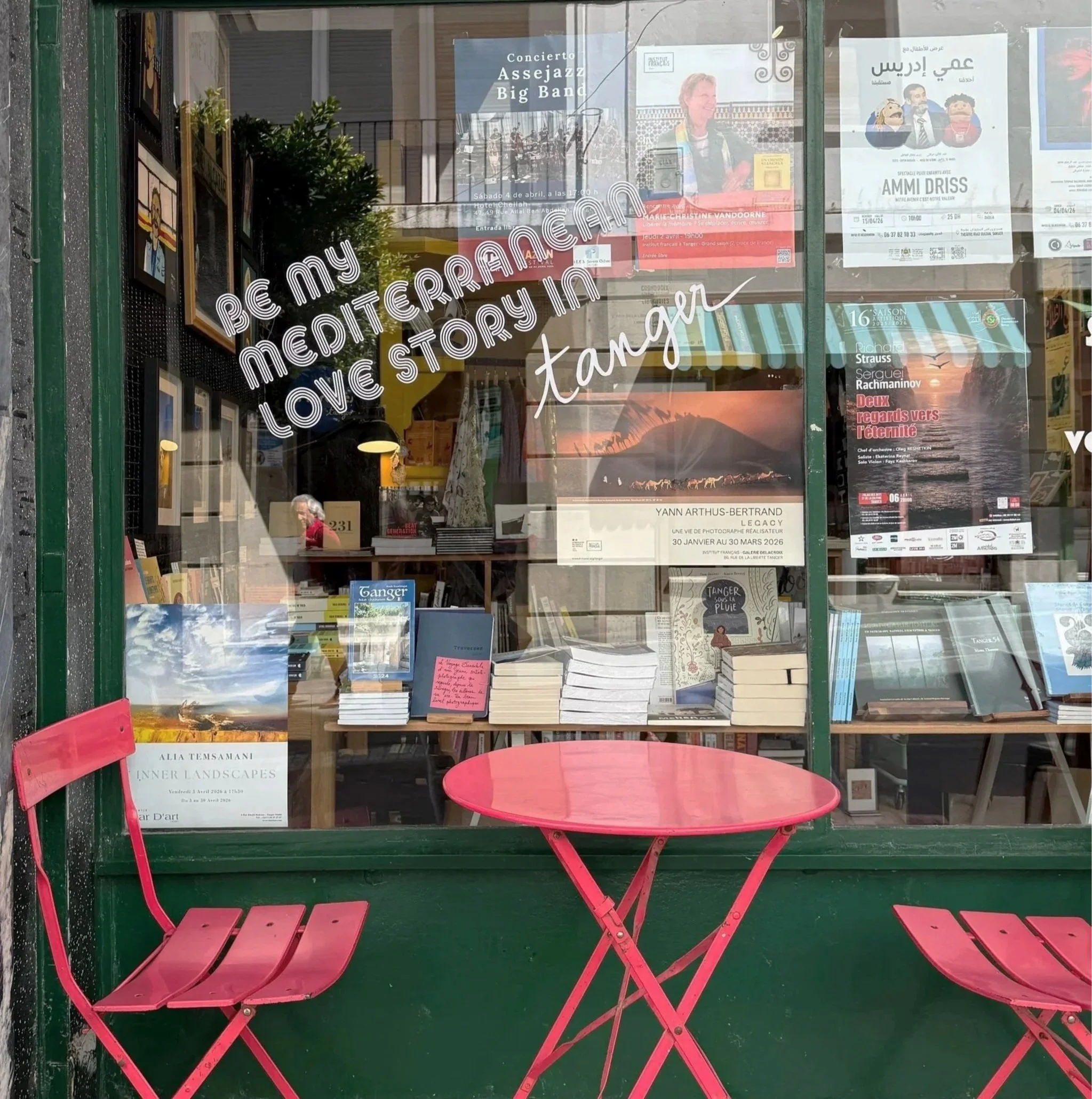 Librairie Les Insolites bookshop in Tangier photographed for a design and cultural travel guide to Morocco.