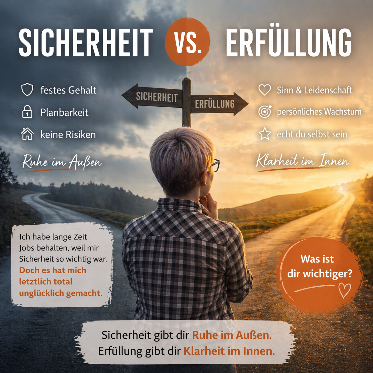 Sicherheit oder Erfüllung?